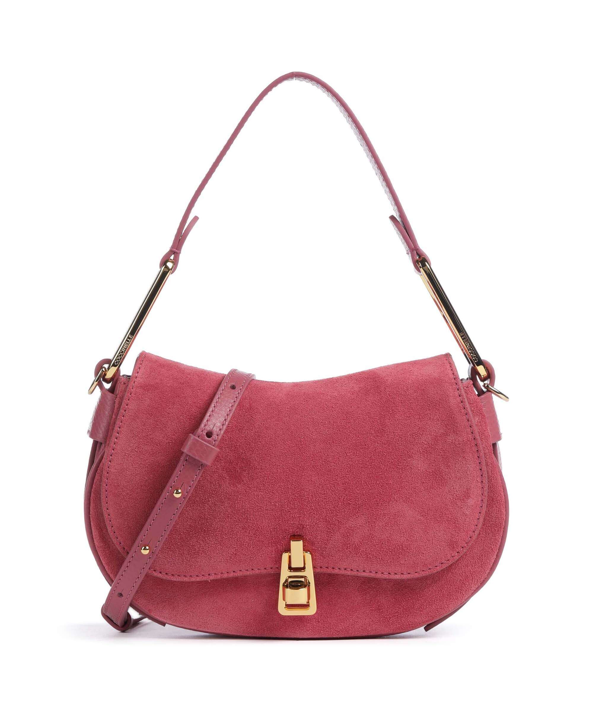 Coccinelle Magie Suede Schoudertas rosewood