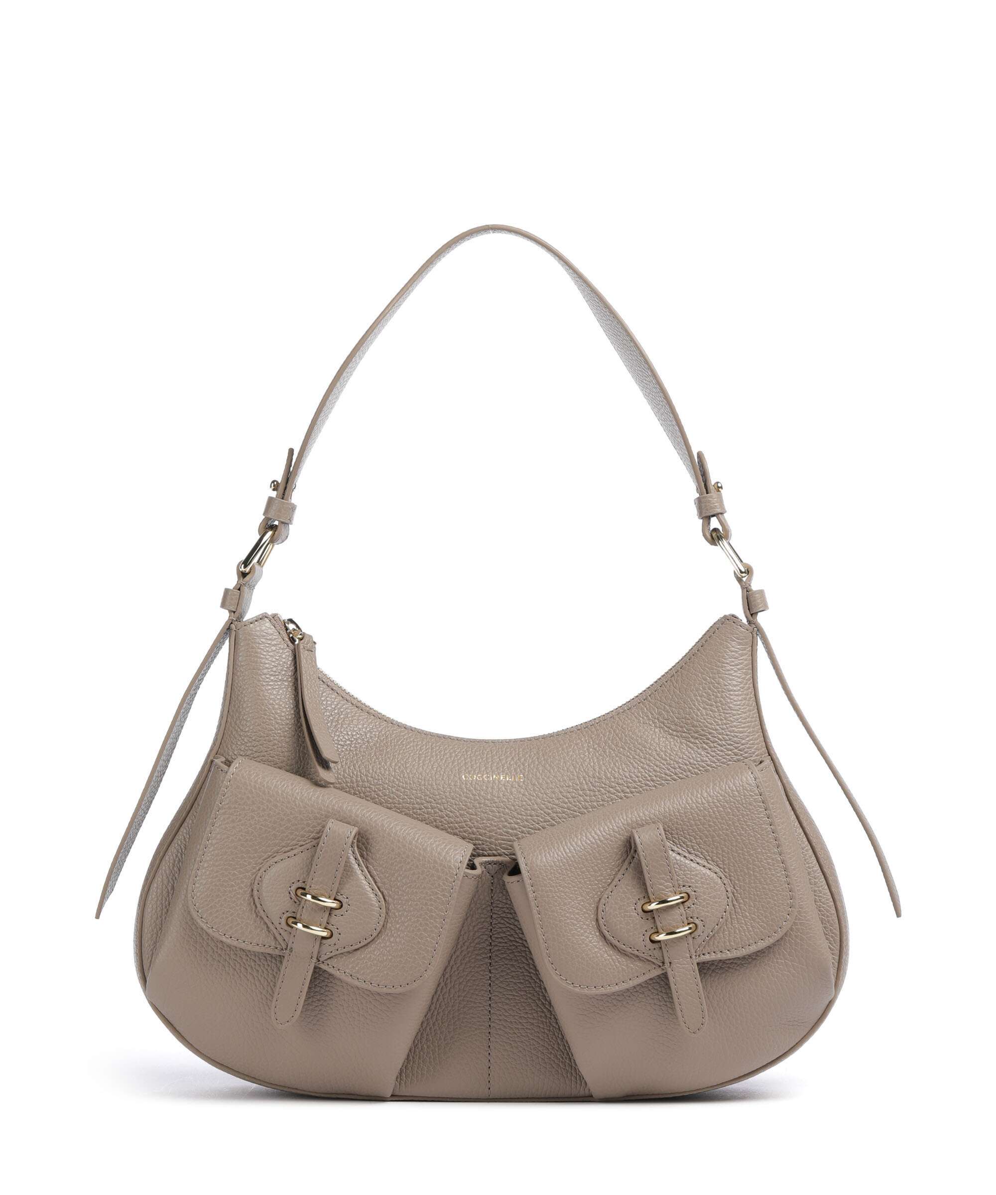 Coccinelle Mavery Pocket Hobo tas warm taupe