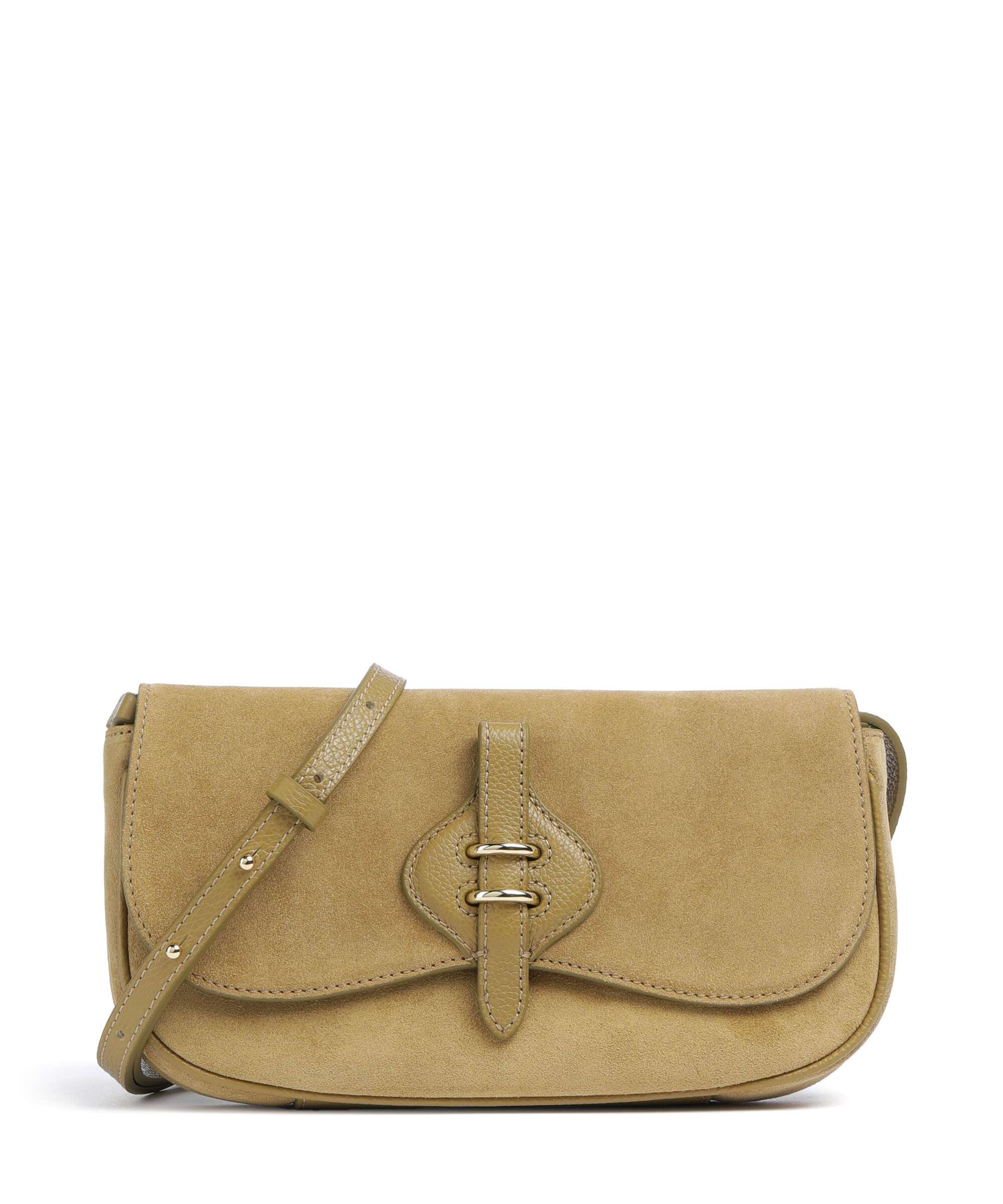 Coccinelle Mavery Suede Crossbody tas seagrass