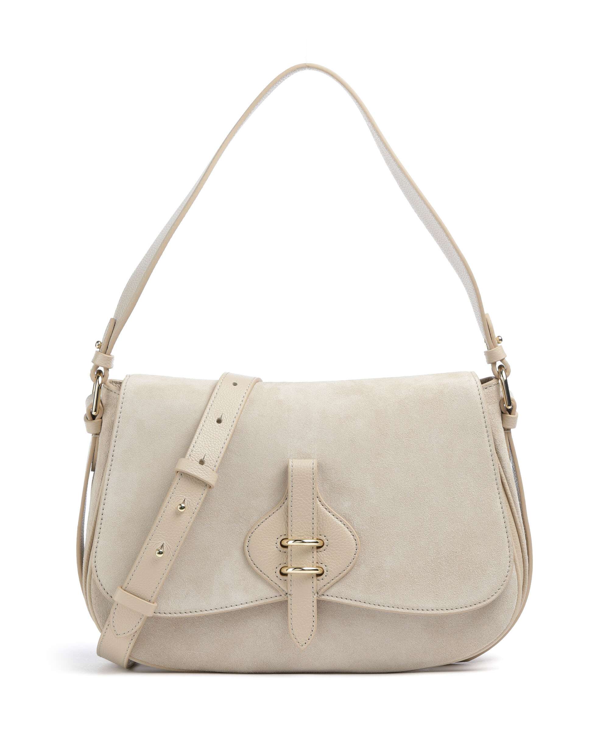 Coccinelle Mavery Suede Schoudertas sandshell