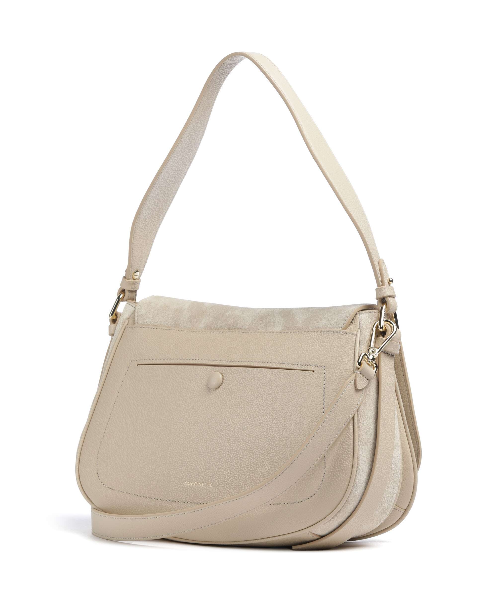 Coccinelle Mavery Suede Schoudertas sandshell - Image 2