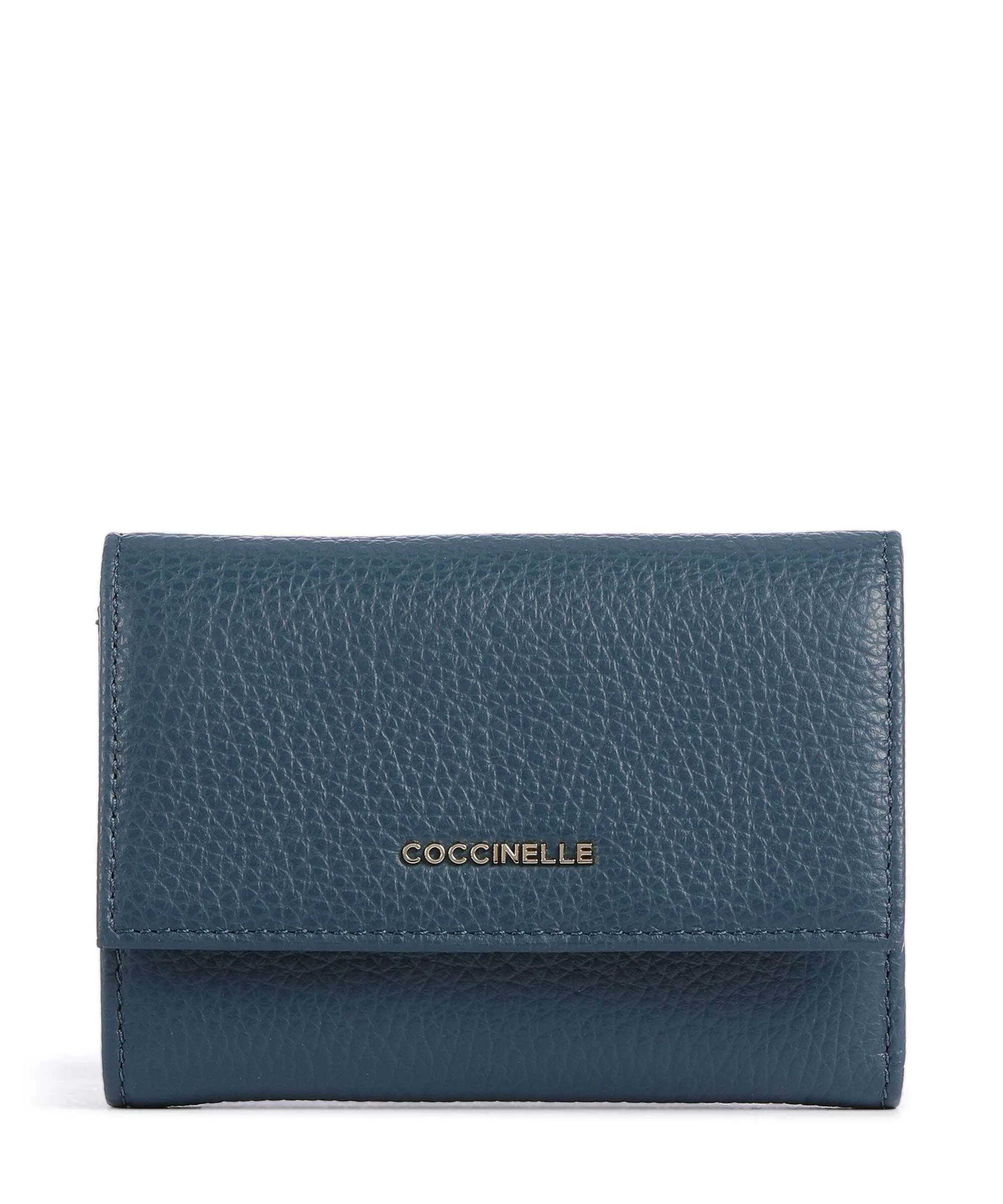 Coccinelle Metallic Soft Portemonnee deep blue
