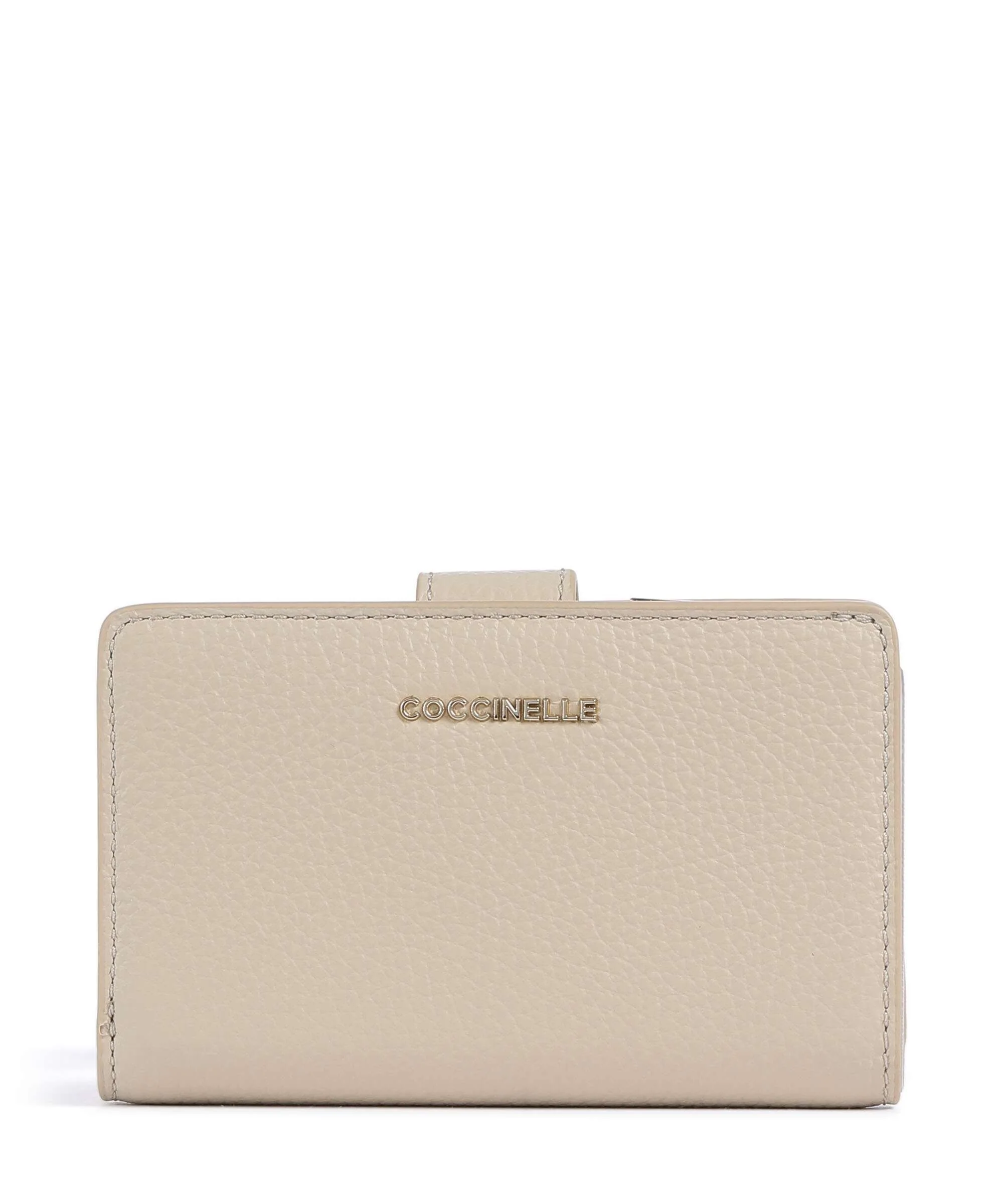 Coccinelle Metallic Soft Portemonnee sandshell