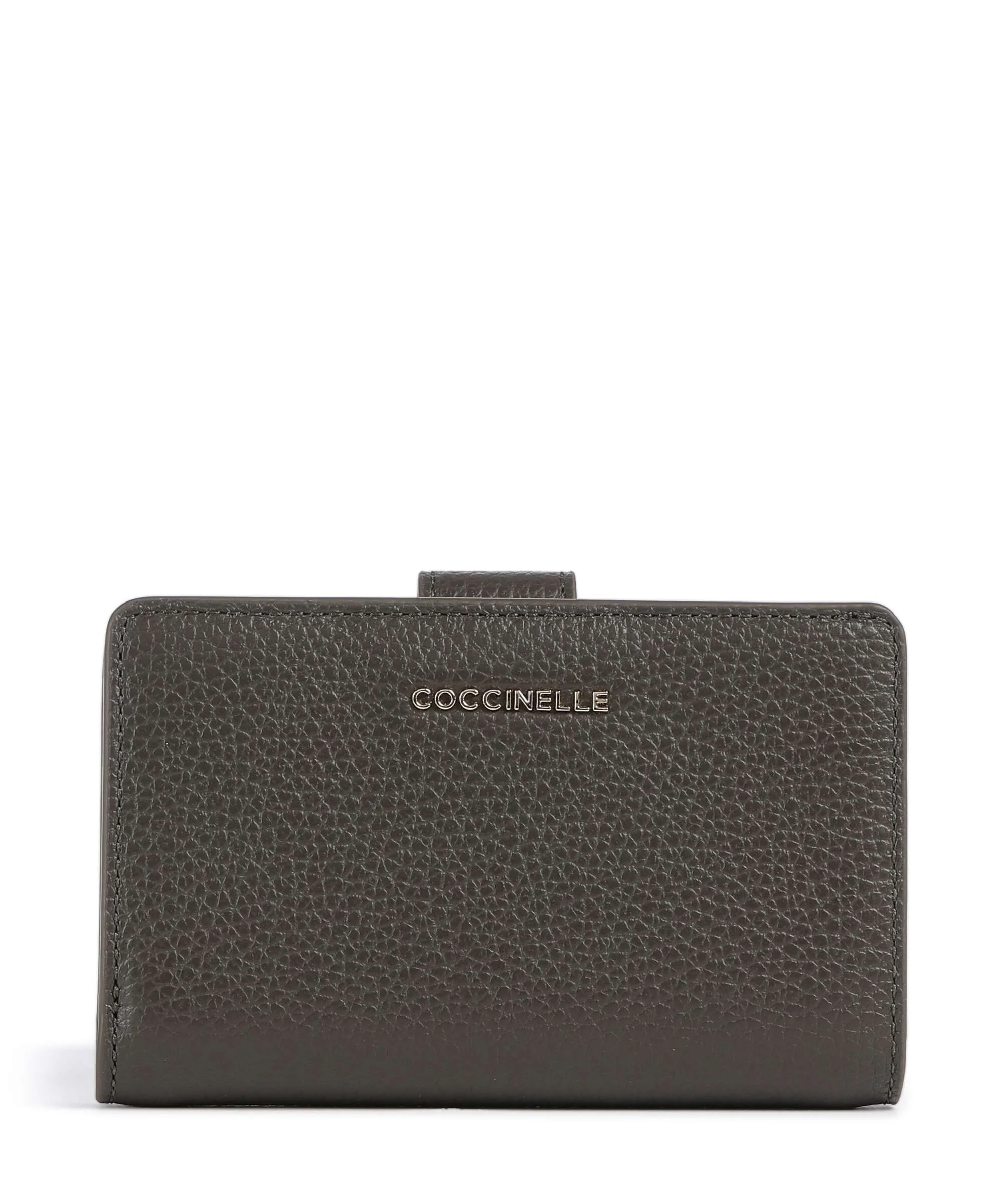 Coccinelle Metallic Soft Portemonnee fango