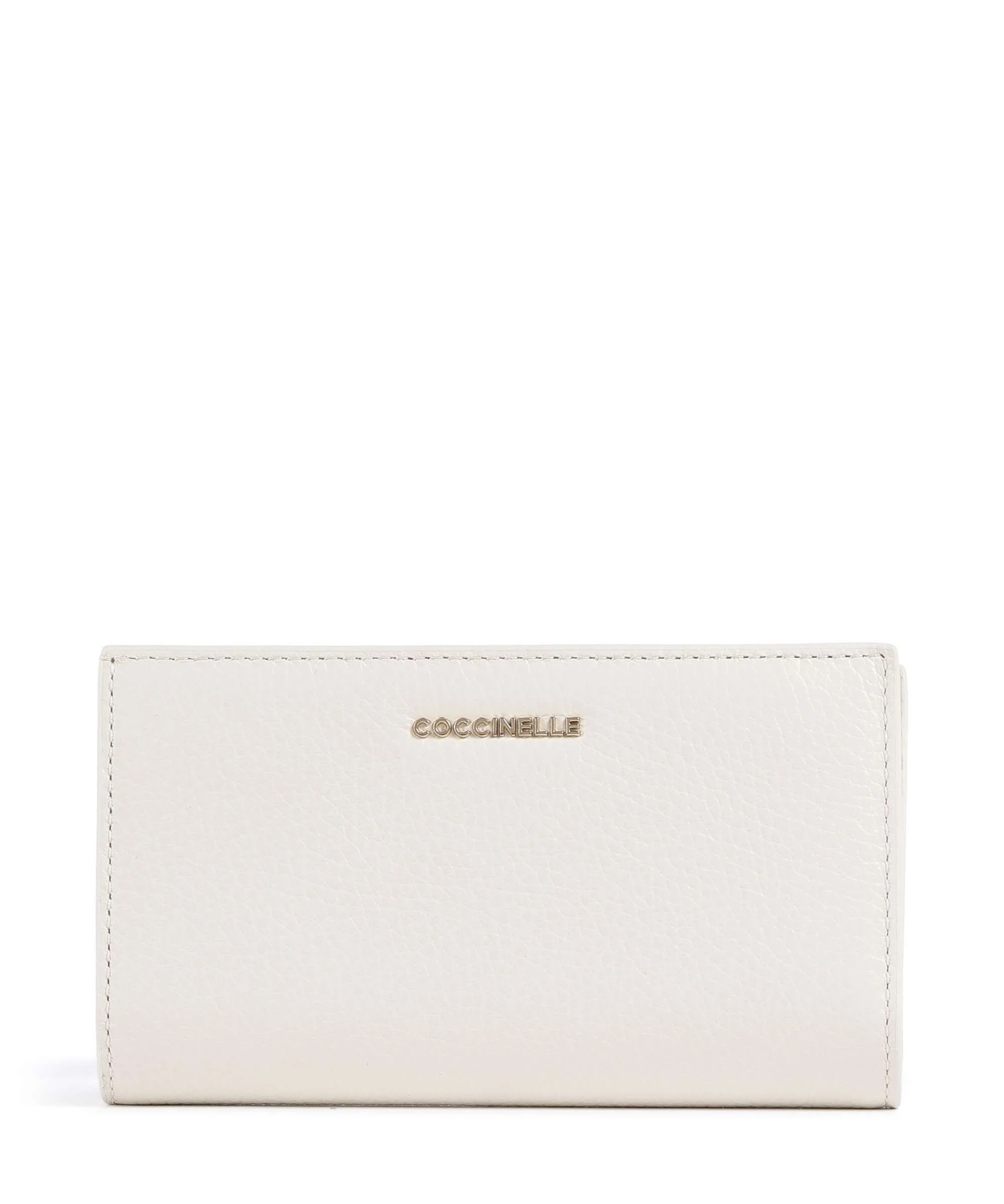 Coccinelle Metallic Soft Portemonnee pearl