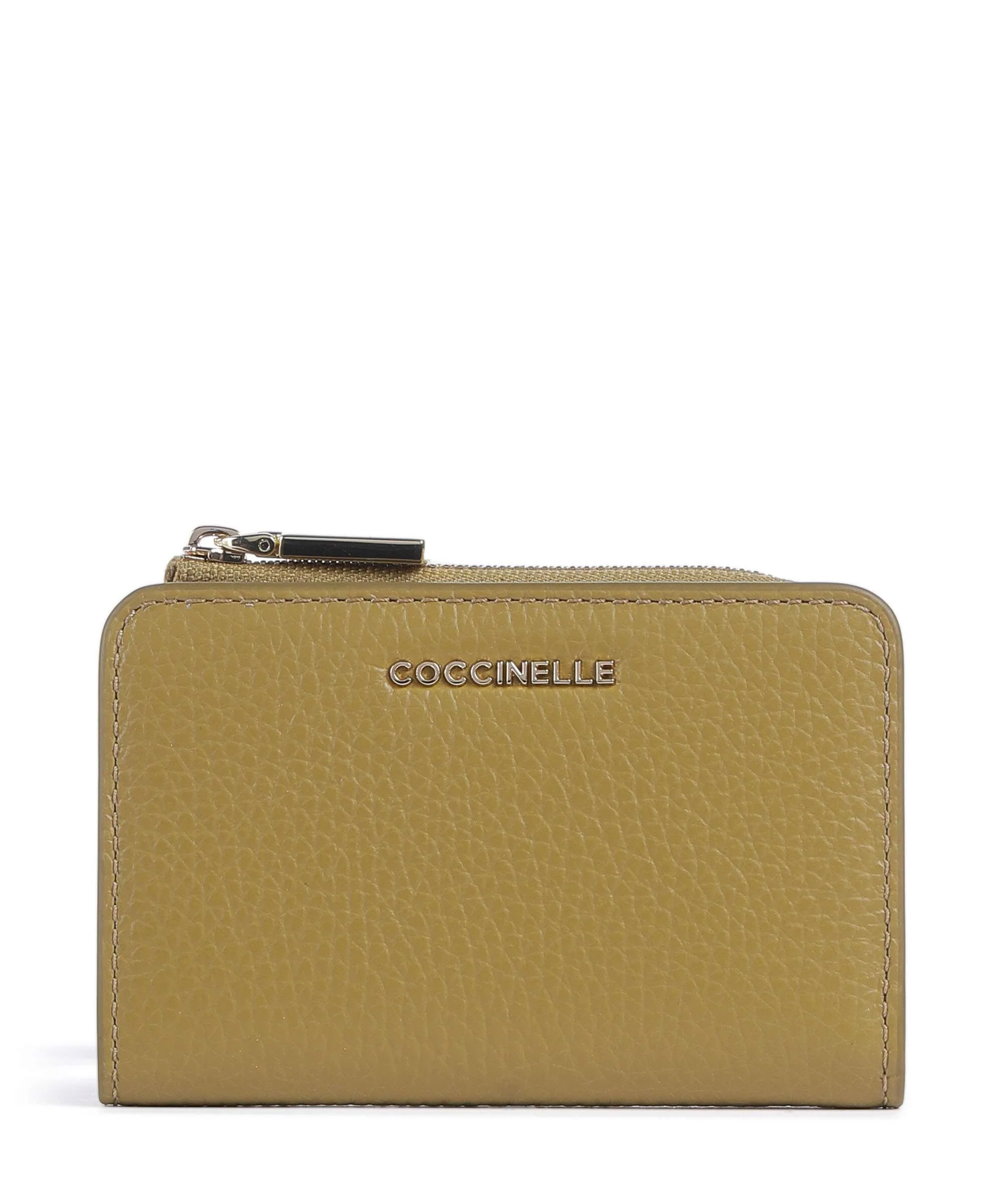 Coccinelle Metallic Soft Portemonnee seagrass
