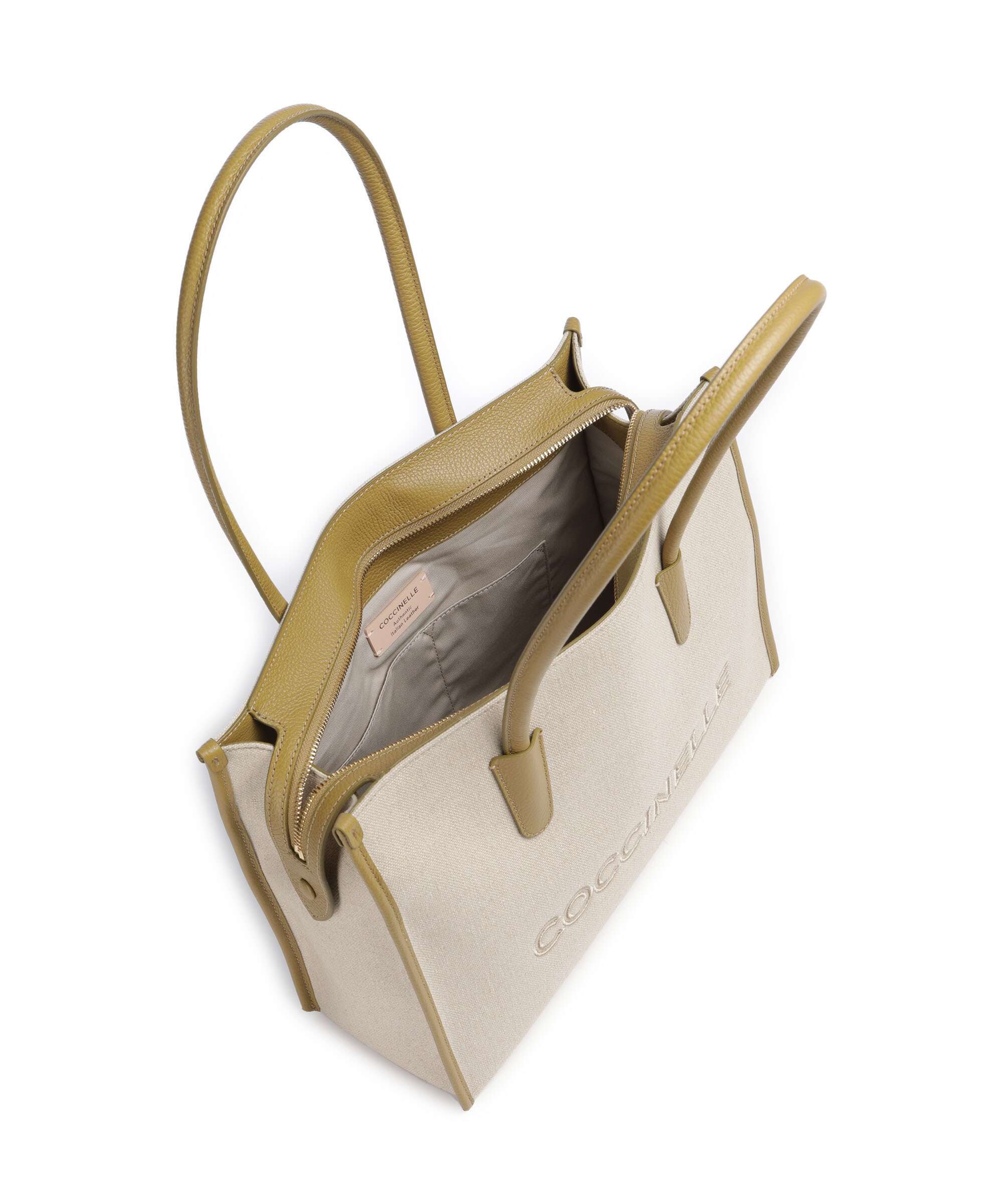 Coccinelle Myrtha Canvas Boodschappentas natural/seagrass - Image 5