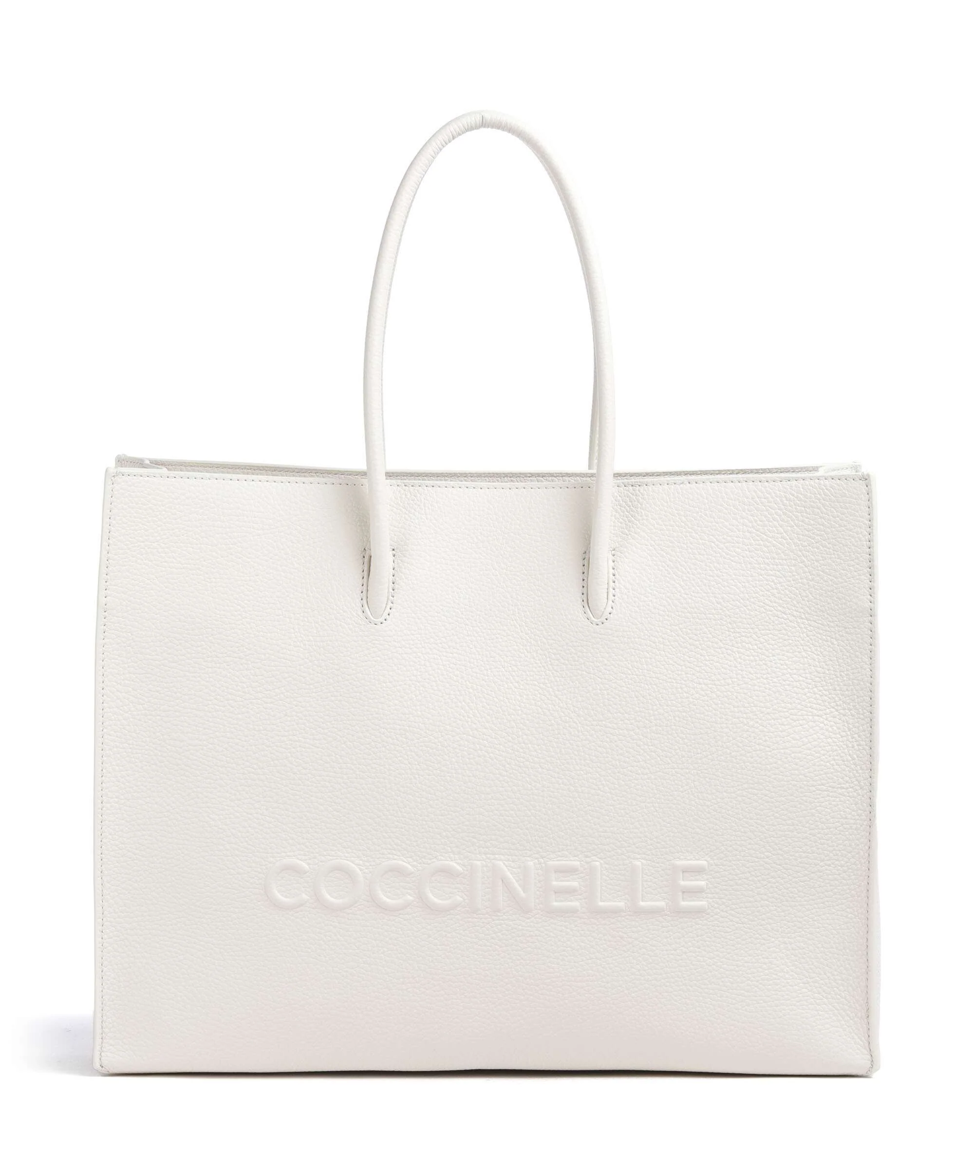 Coccinelle Myrtha Maxi Logo Boodschappentas blanco