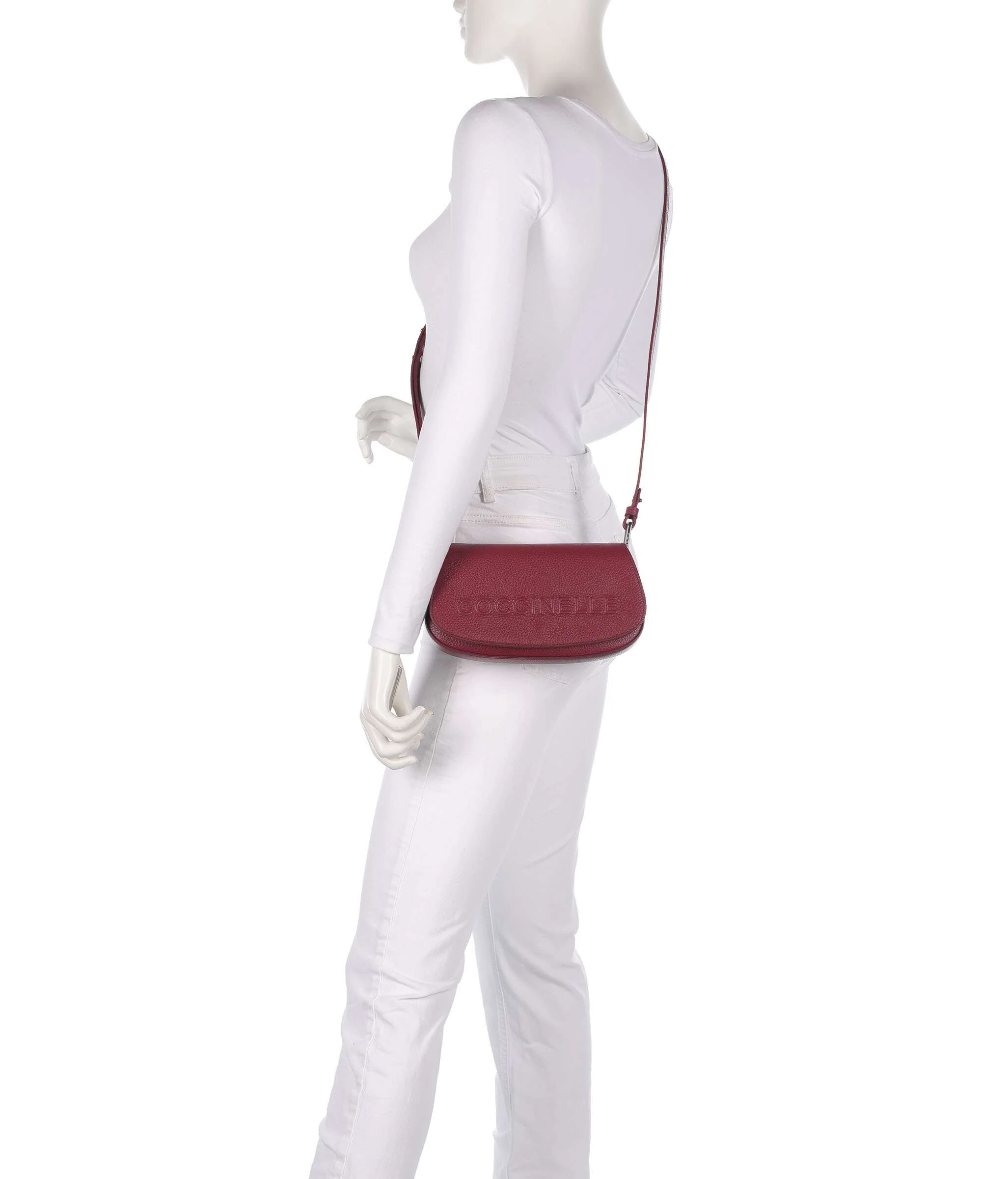 Coccinelle Myrtha Maxi Logo Schoudertas ribes - Image 4