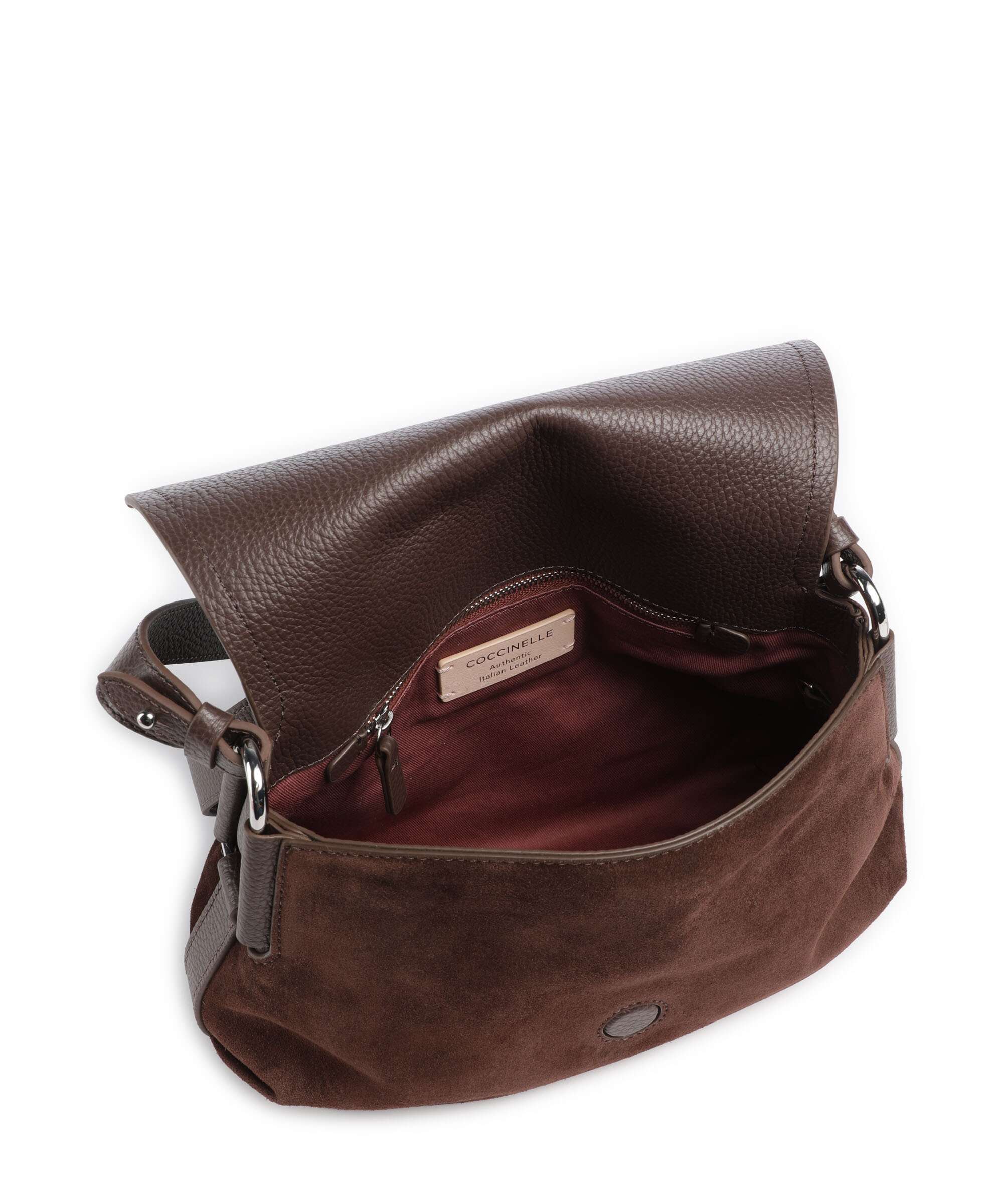 Coccinelle Rebekka Suede Crossbody tas brunette - Image 6