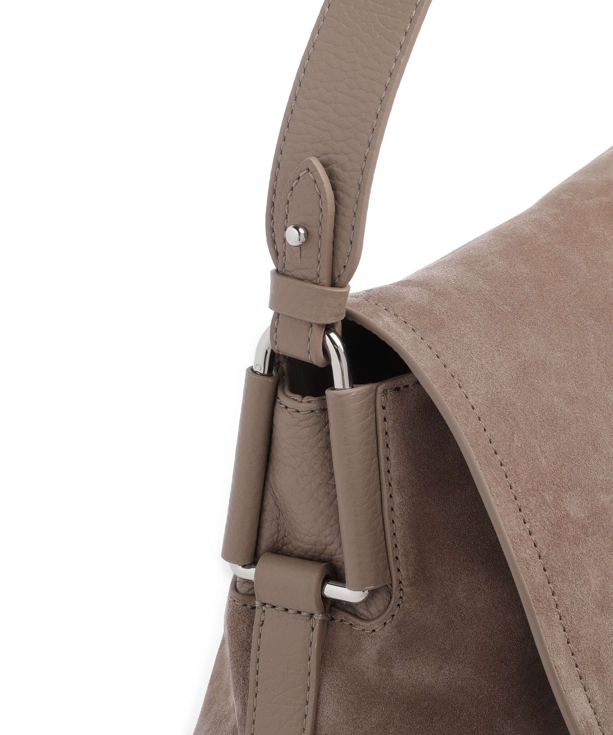 Coccinelle Rebekka Suede Schoudertas warm taupe - Image 4