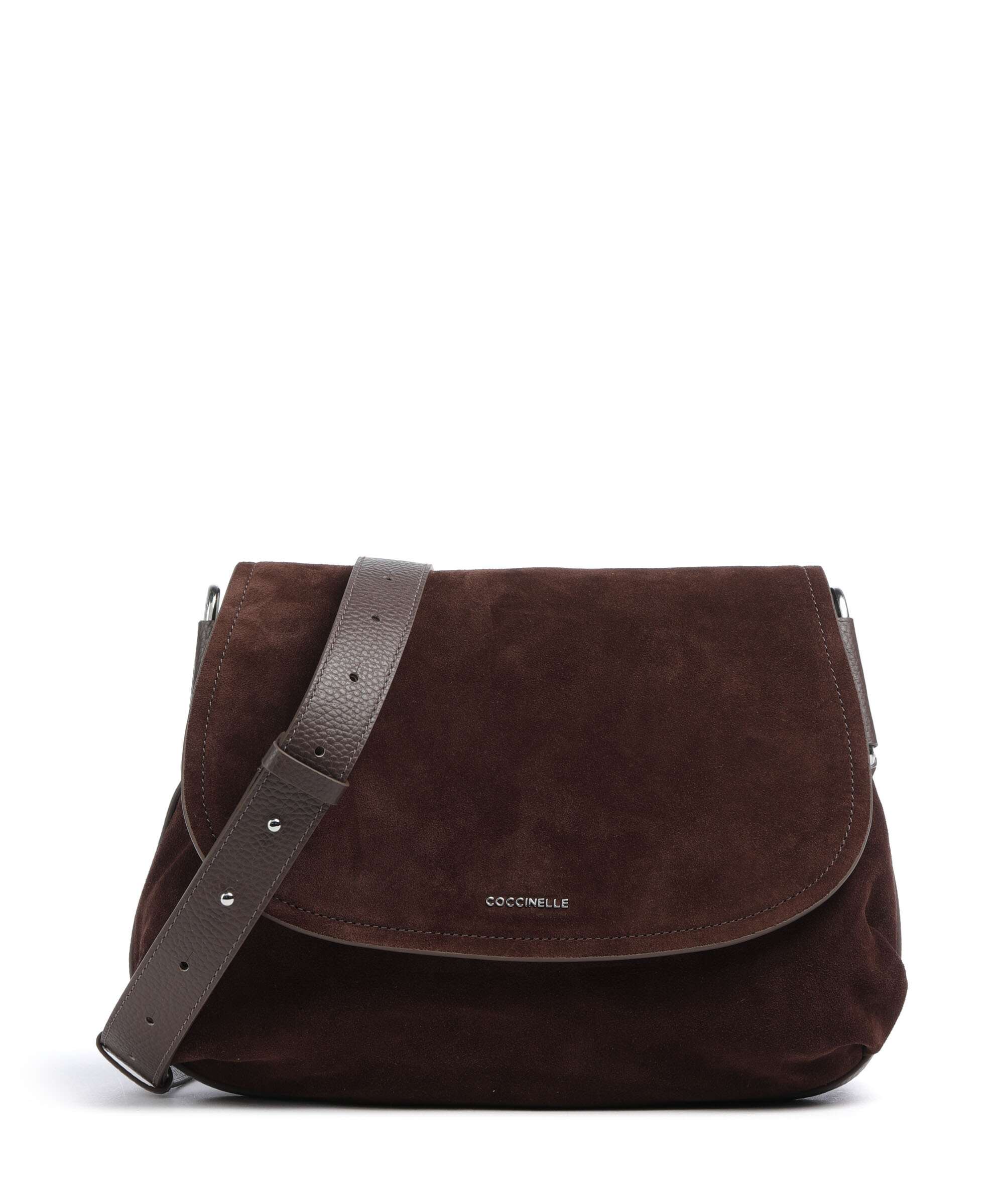 Coccinelle Rebekka Suede Schoudertas brunette