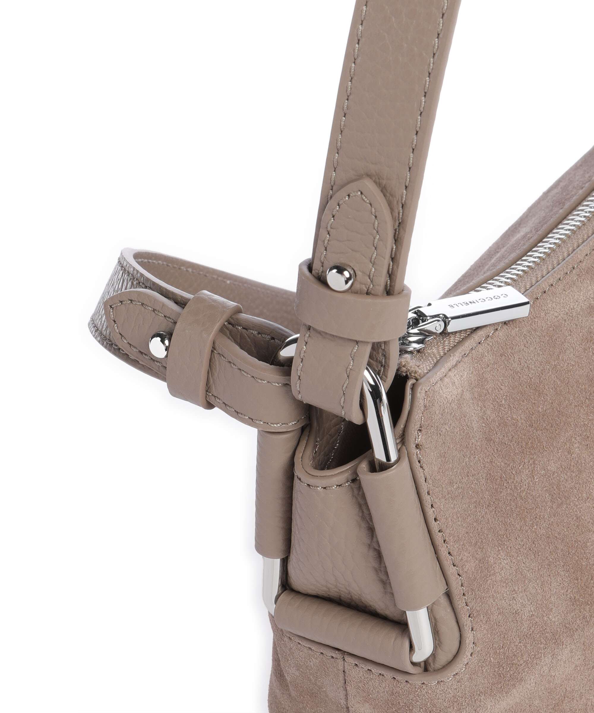 Coccinelle Rebekka Suede Schoudertas warm taupe - Image 5