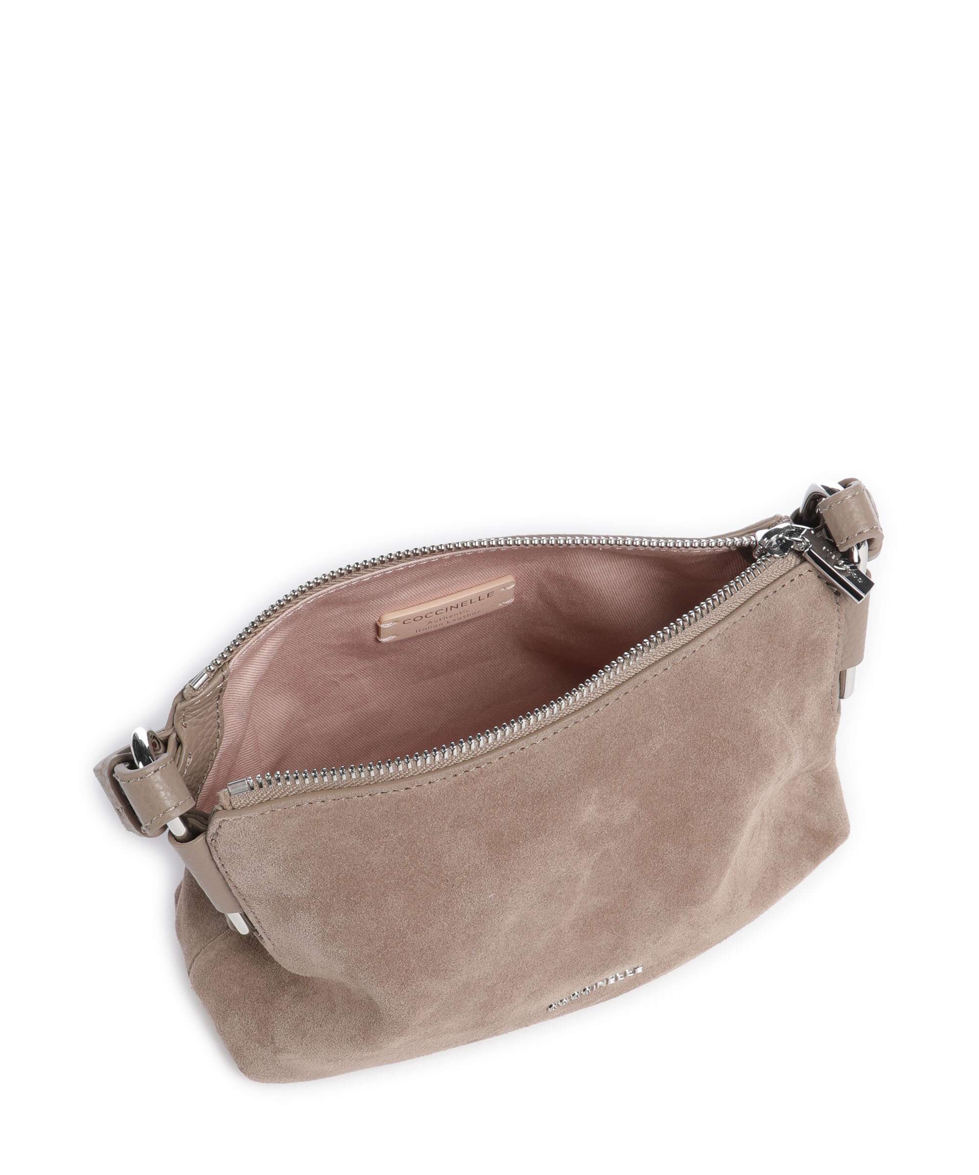 Coccinelle Rebekka Suede Schoudertas warm taupe - Image 7