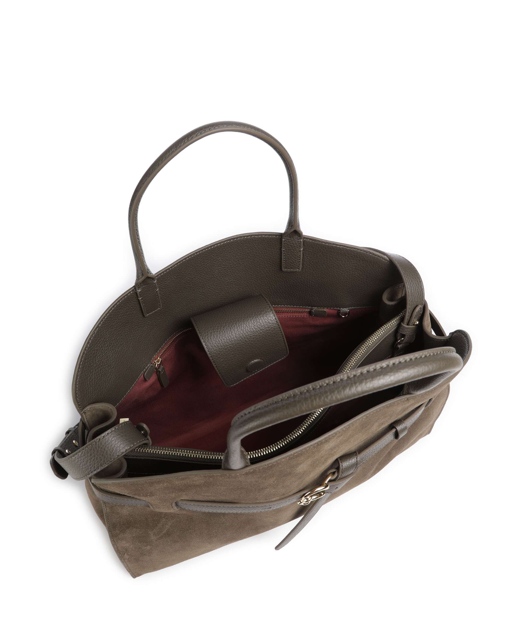 Coccinelle Sabine Suede Handtas fango - Image 6