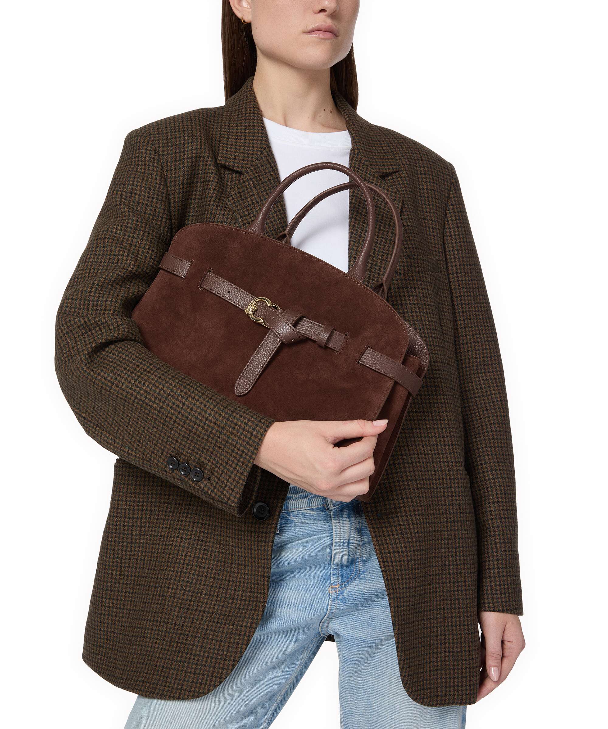 Coccinelle Sabine Suede Handtas brunette - Image 3