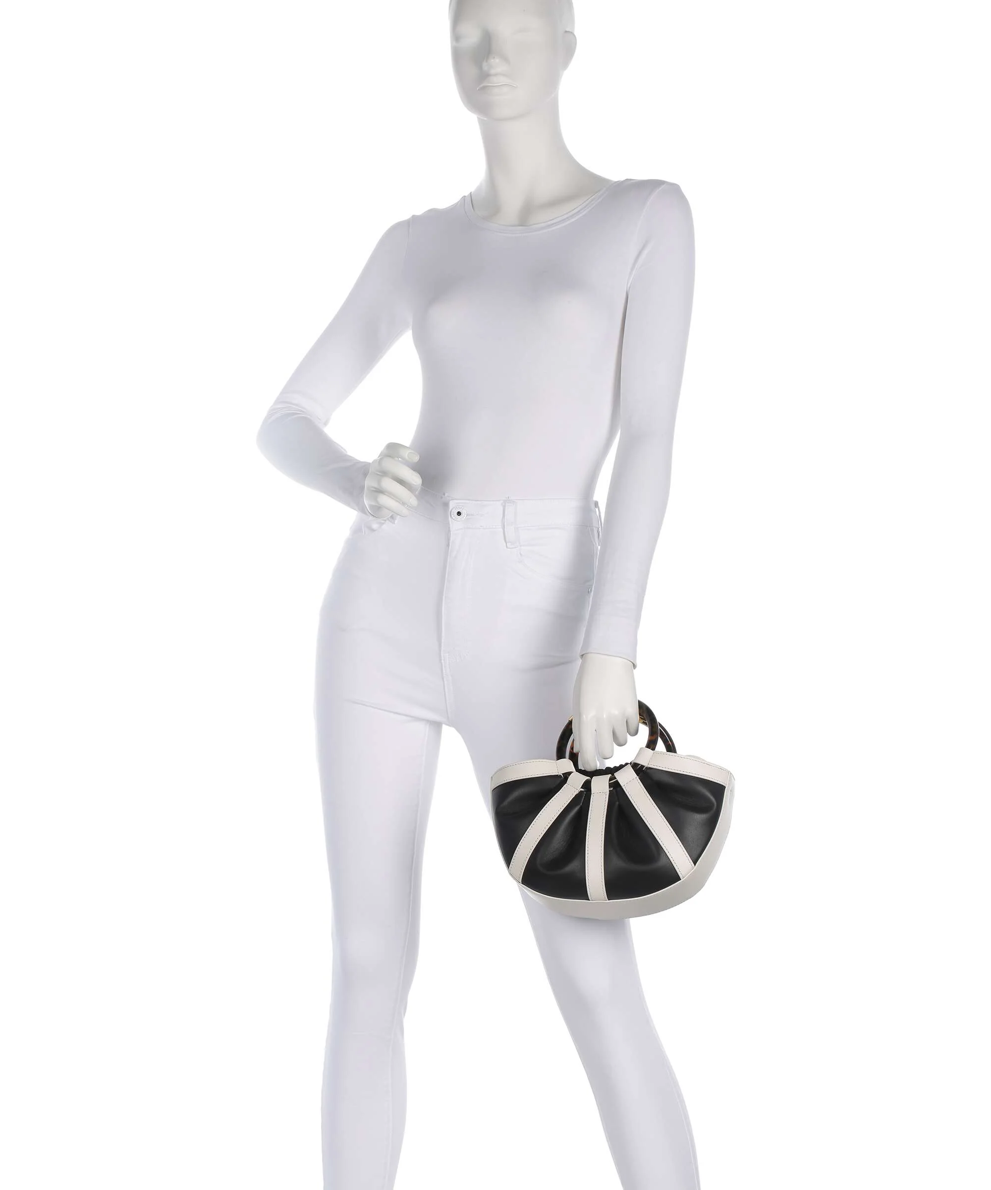 Coccinelle Shell Handtas pearl/noir - Image 3