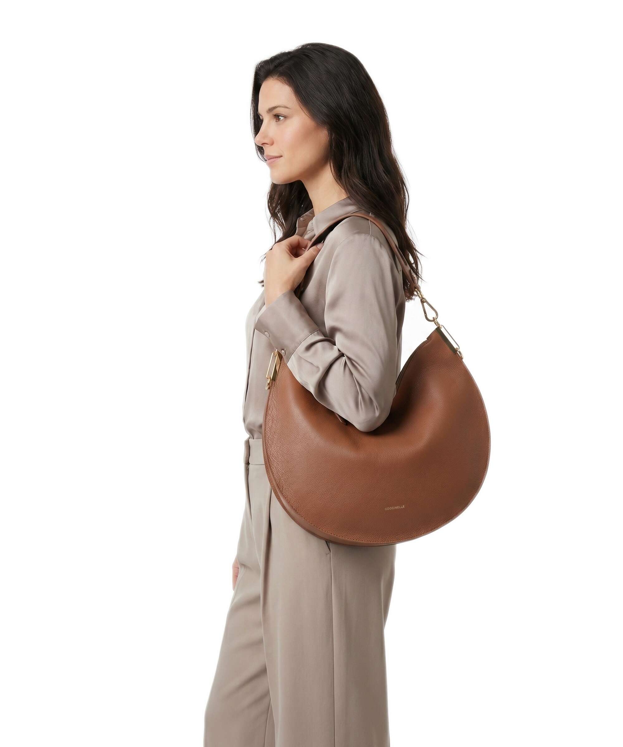 Coccinelle Sunup Hobo tas cognac/noir - Image 3
