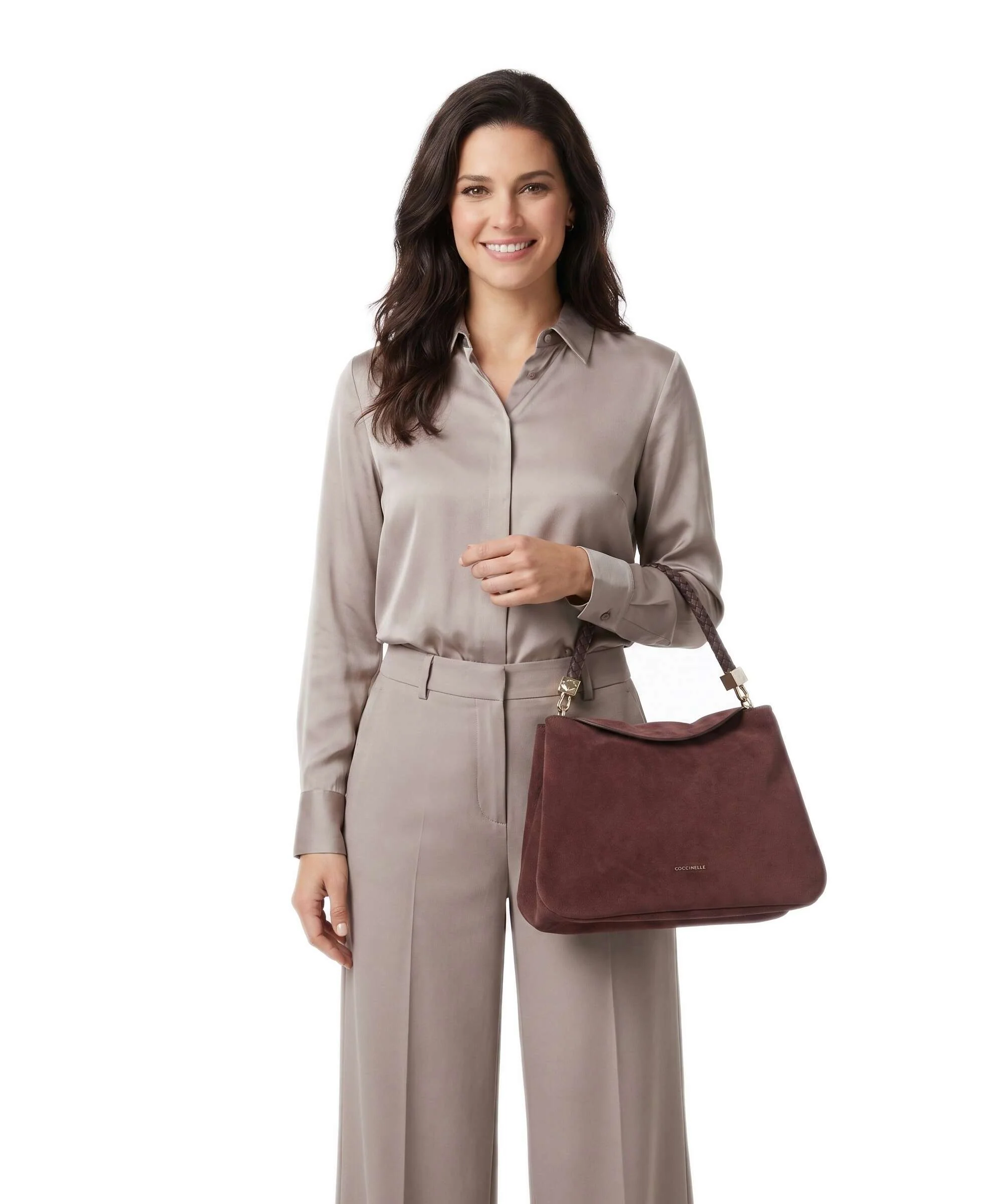 Coccinelle Tiggy Suede Handtas berry - Image 3