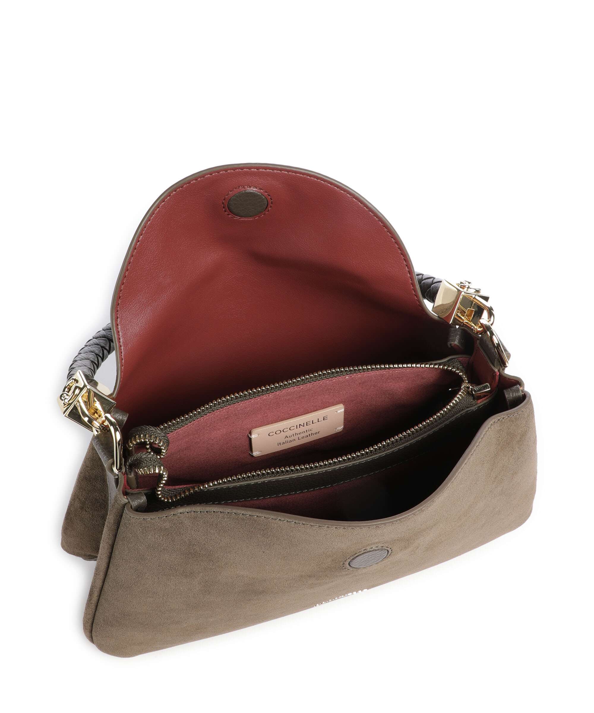 Coccinelle Tiggy Suede Schoudertas fango - Image 5