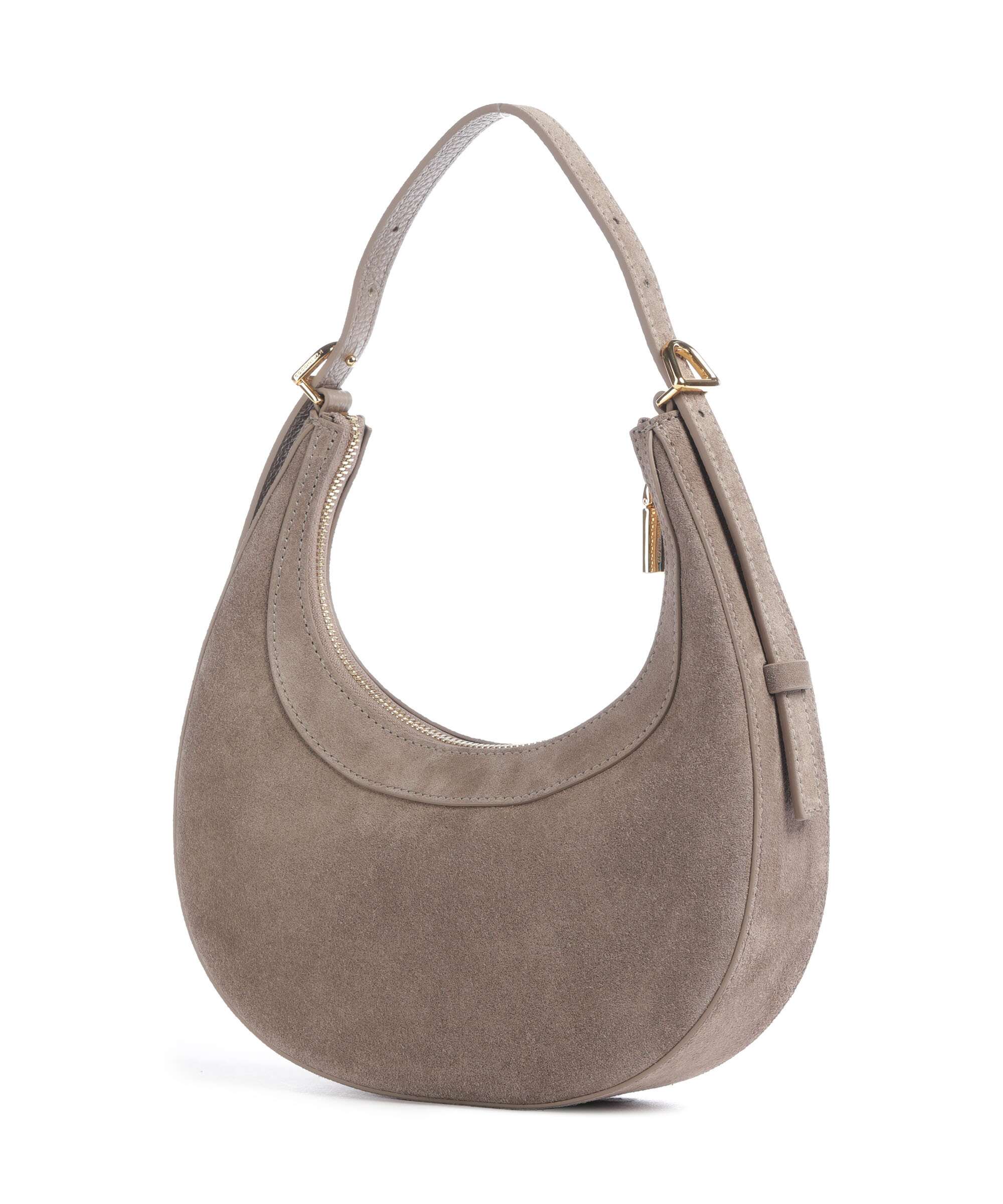 Coccinelle Whisper Suede Schoudertas warm taupe - Image 2