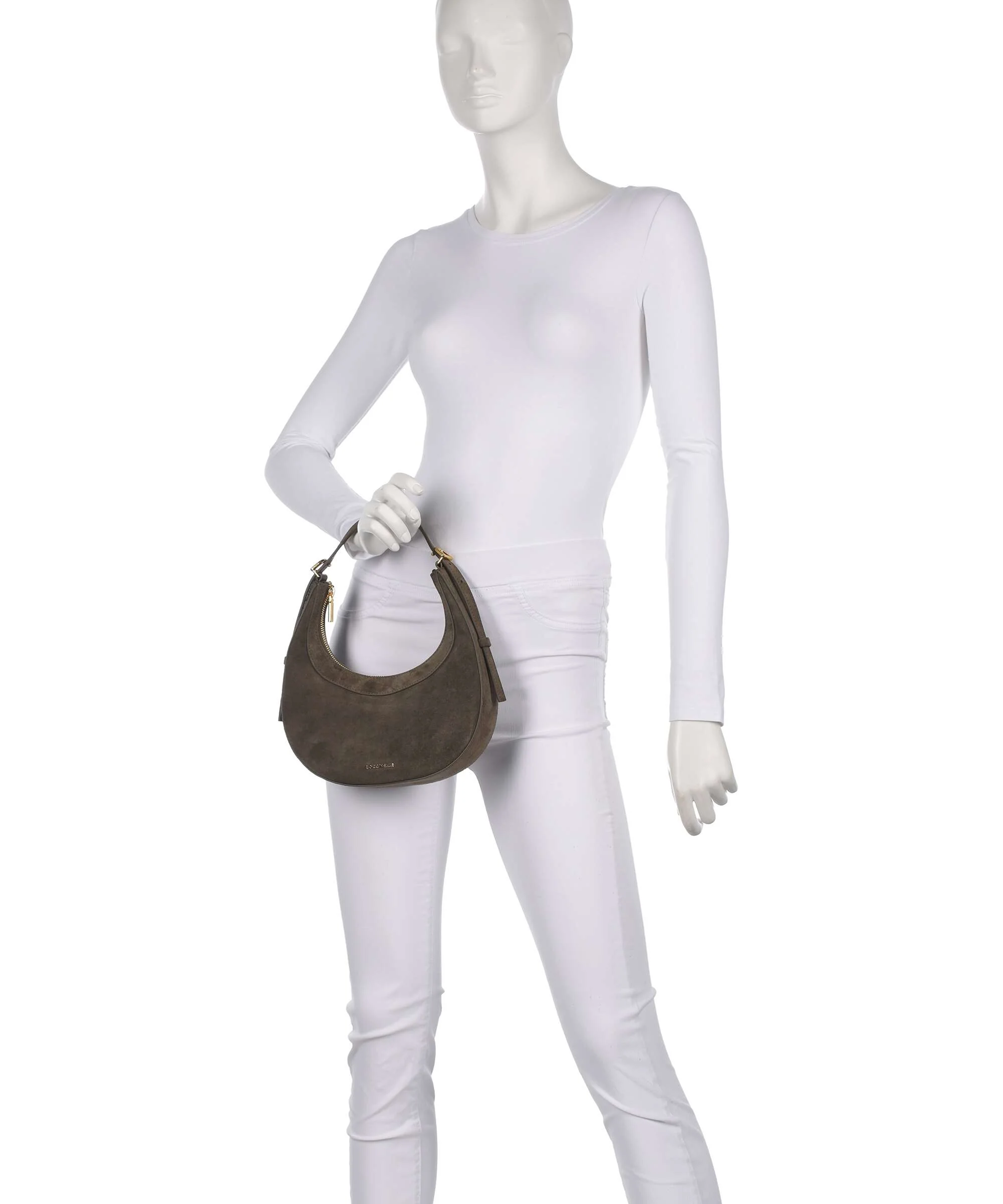 Coccinelle Whisper Suede Schoudertas fango - Image 3