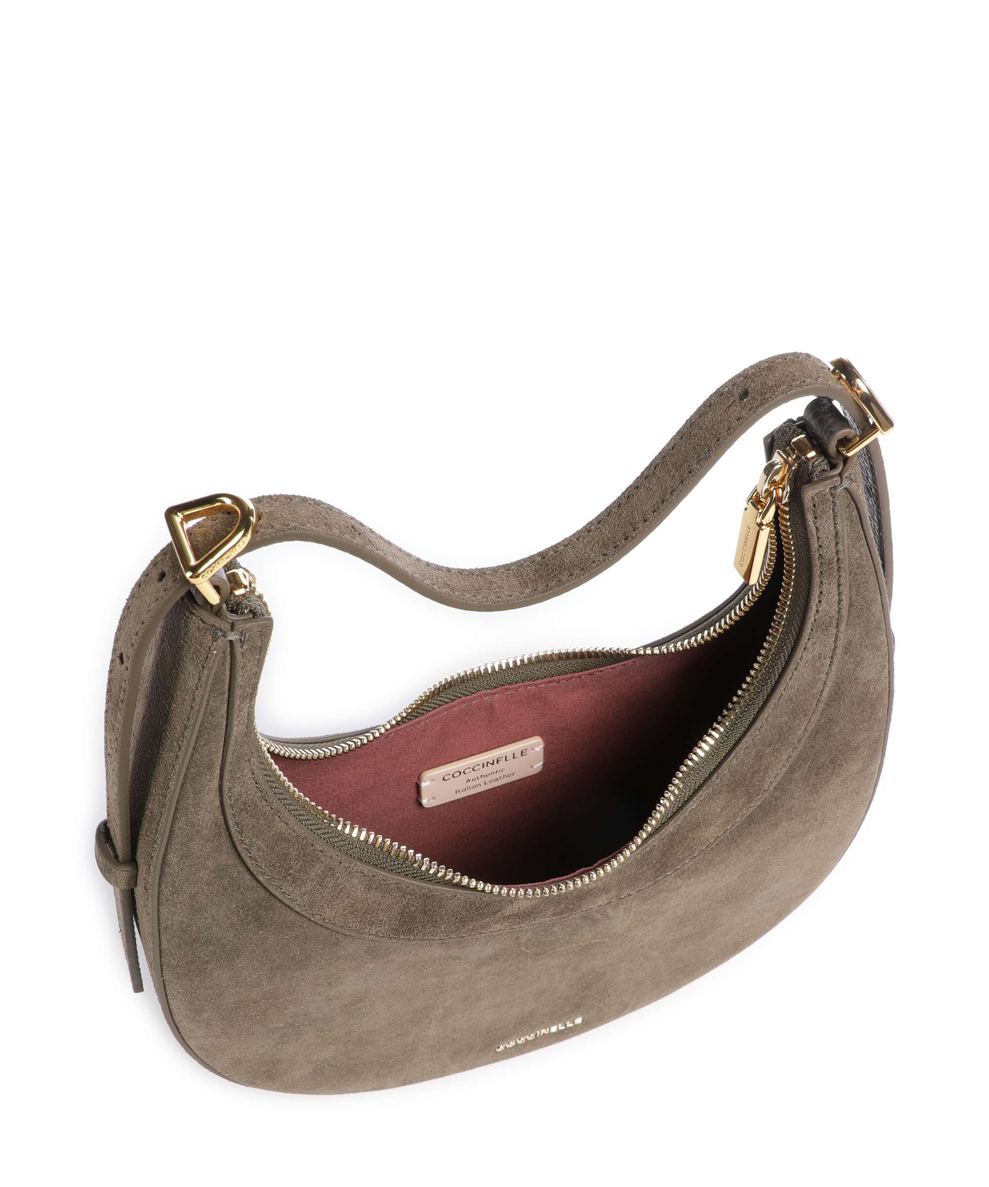 Coccinelle Whisper Suede Schoudertas fango - Image 6