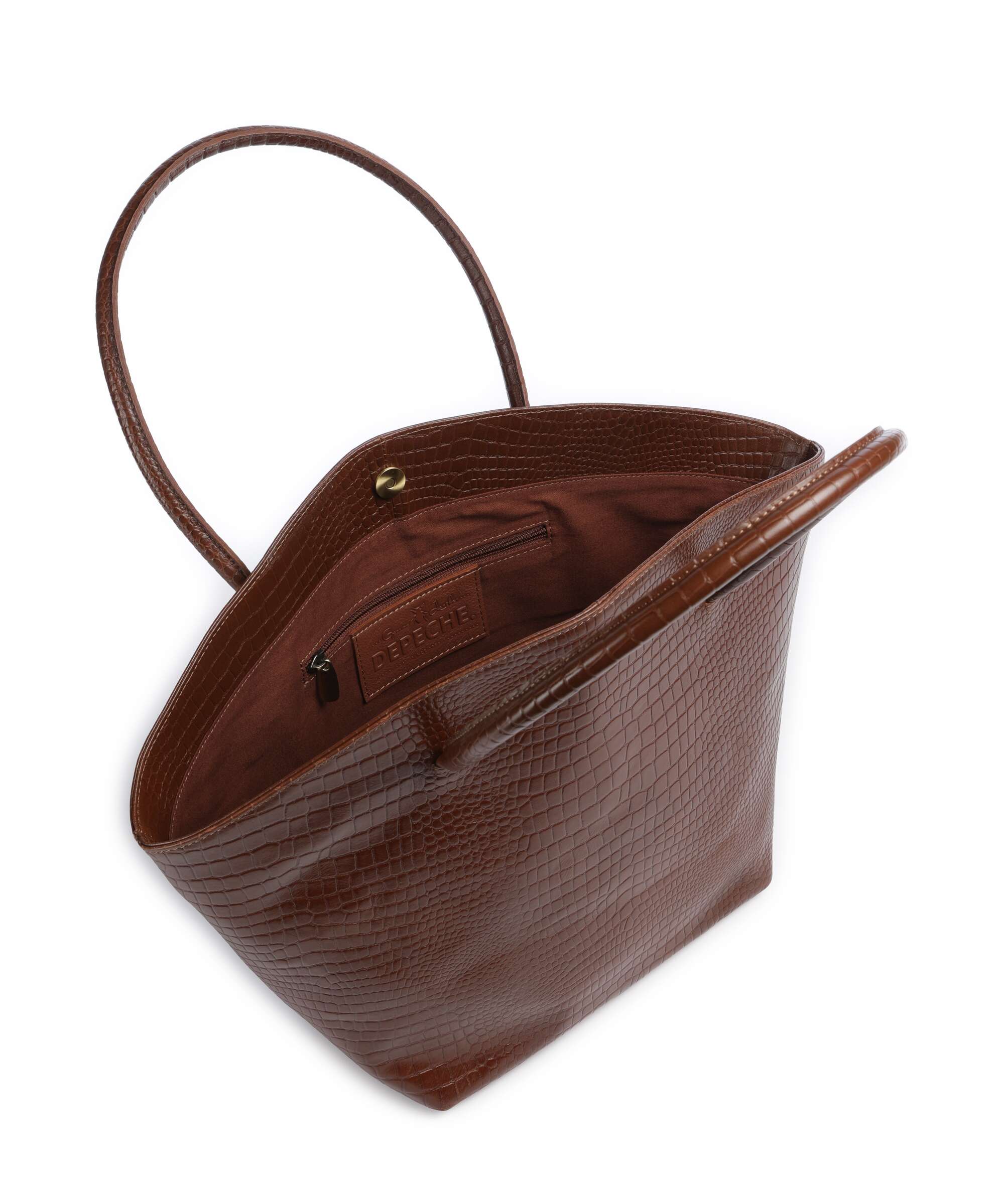 Depeche Fashion Favourites Boodschappentas cognac croco - Image 5