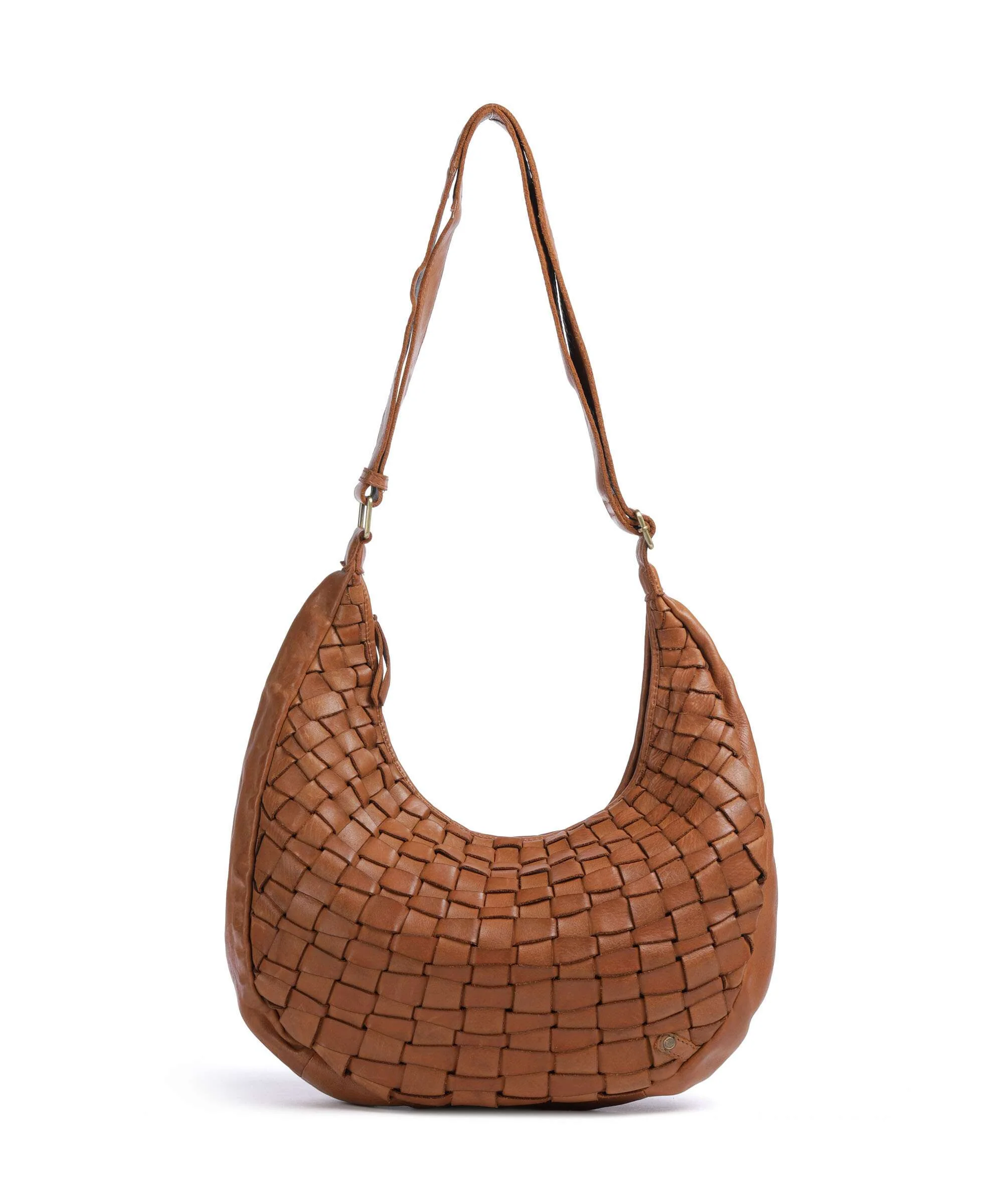 Depeche Warsaw Hobo tas vintage cognac