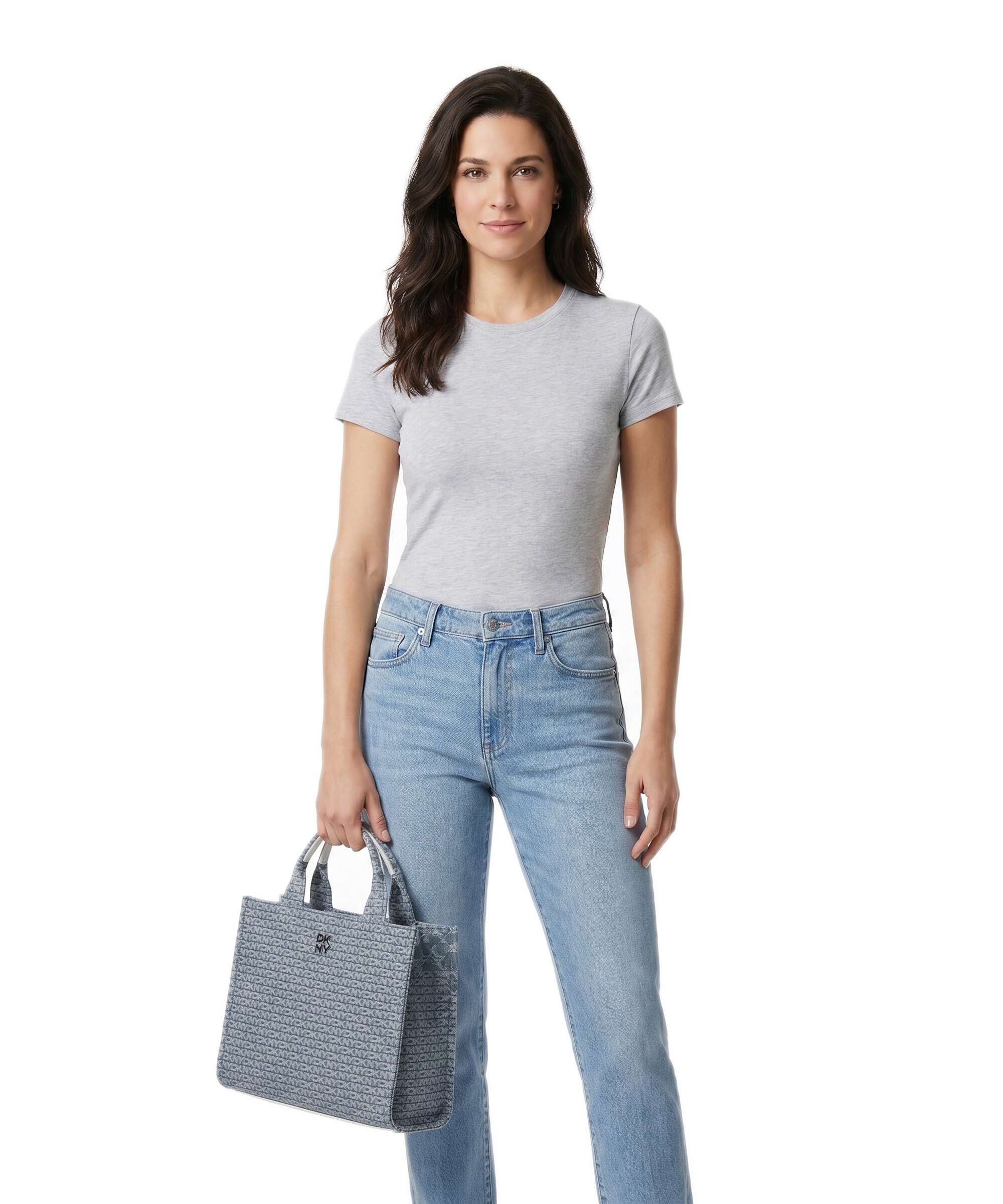 DKNY Hadlee Medium Handtas denim - Image 3