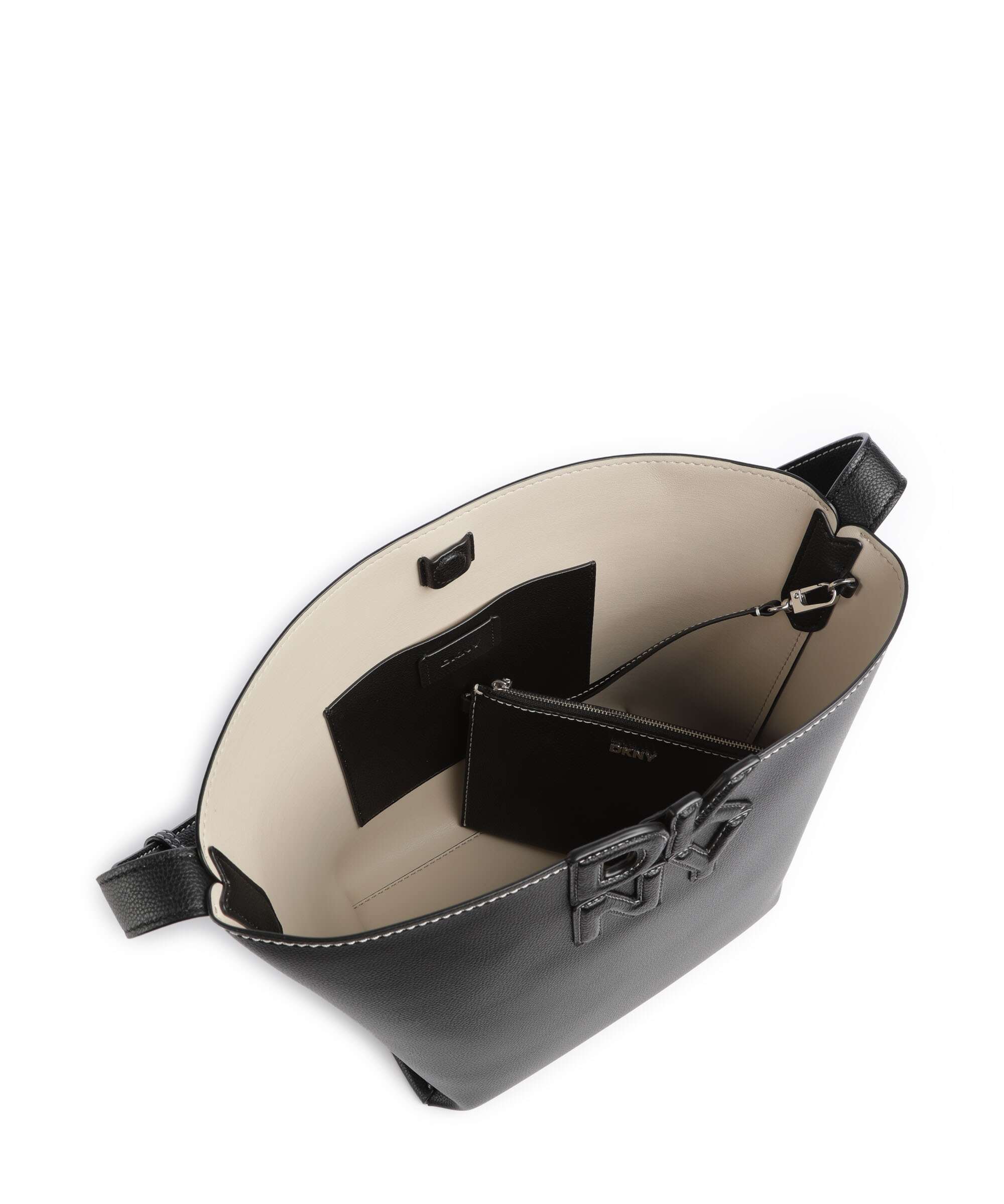 DKNY Nicole Hobo tas black/light taupe - Image 7