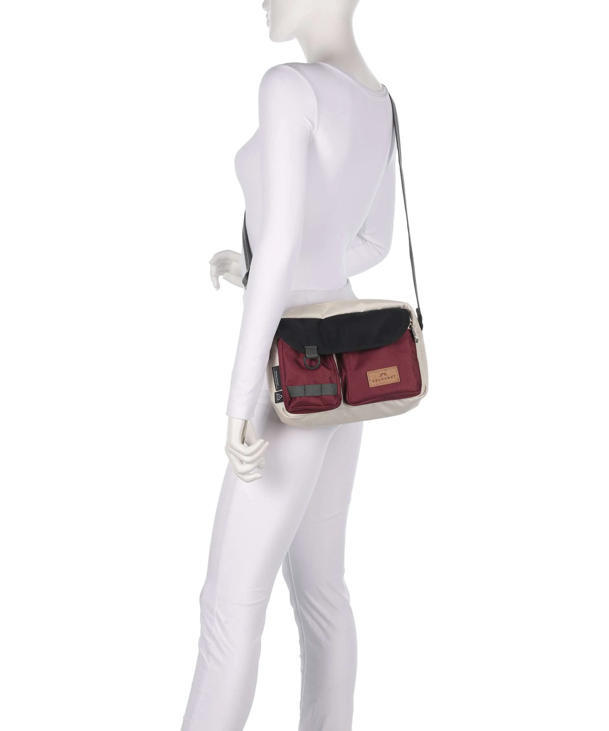 Doughnut Reborn Mission Lite Crossbody tas stone/wine - Image 3