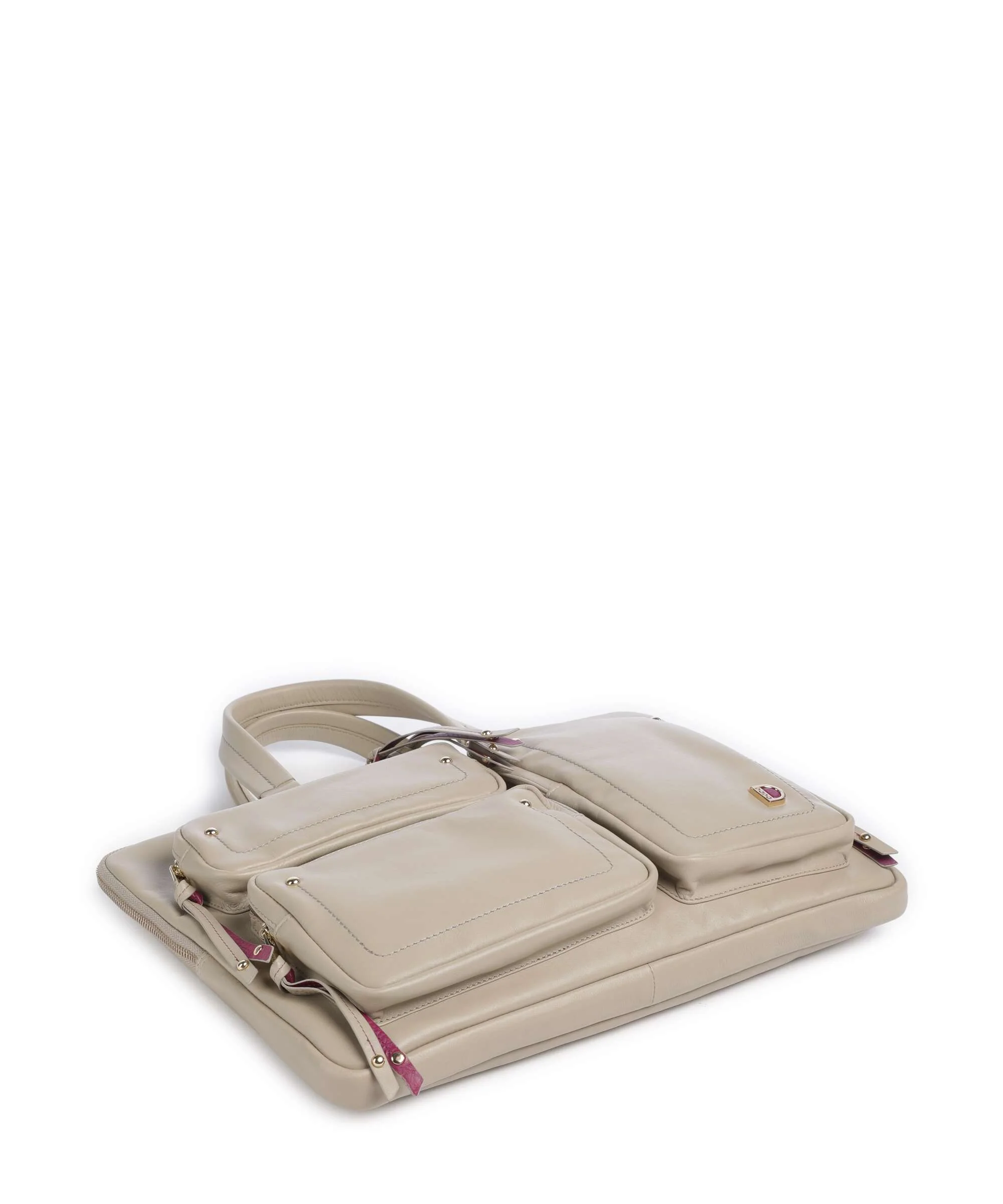 DuDu Bags Pocket Dots Laptoptas sand grey - Image 4