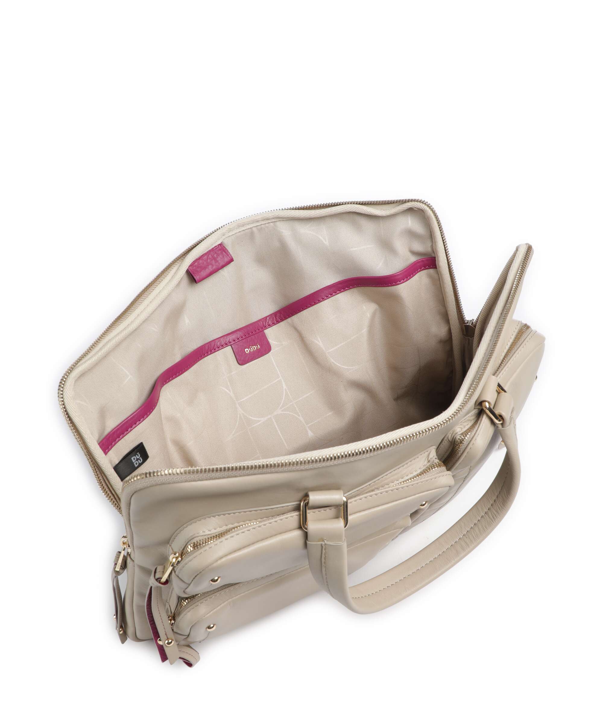 DuDu Bags Pocket Dots Laptoptas sand grey - Image 5