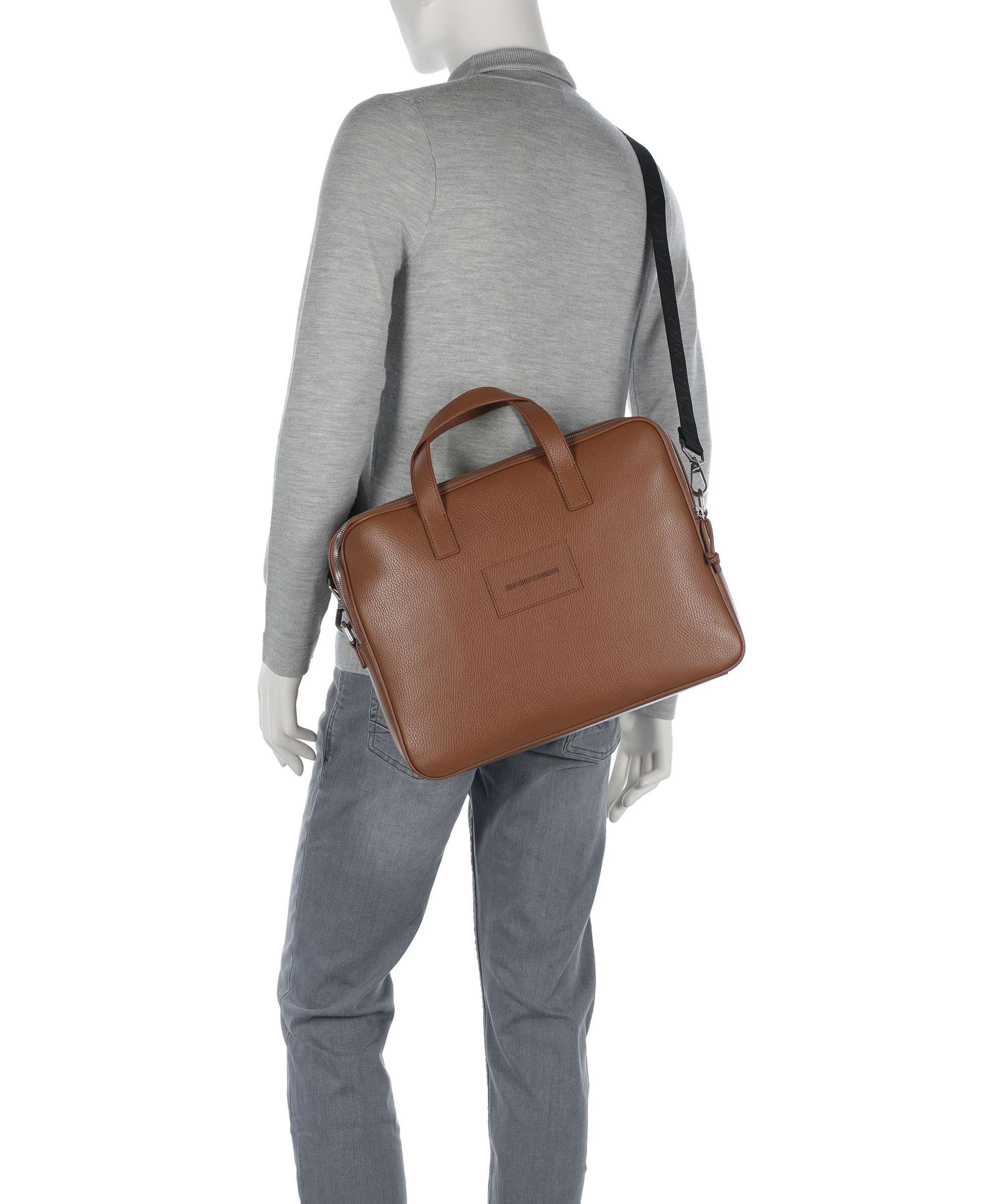 Emporio Armani Business Aktetas mocha bisque - Image 3