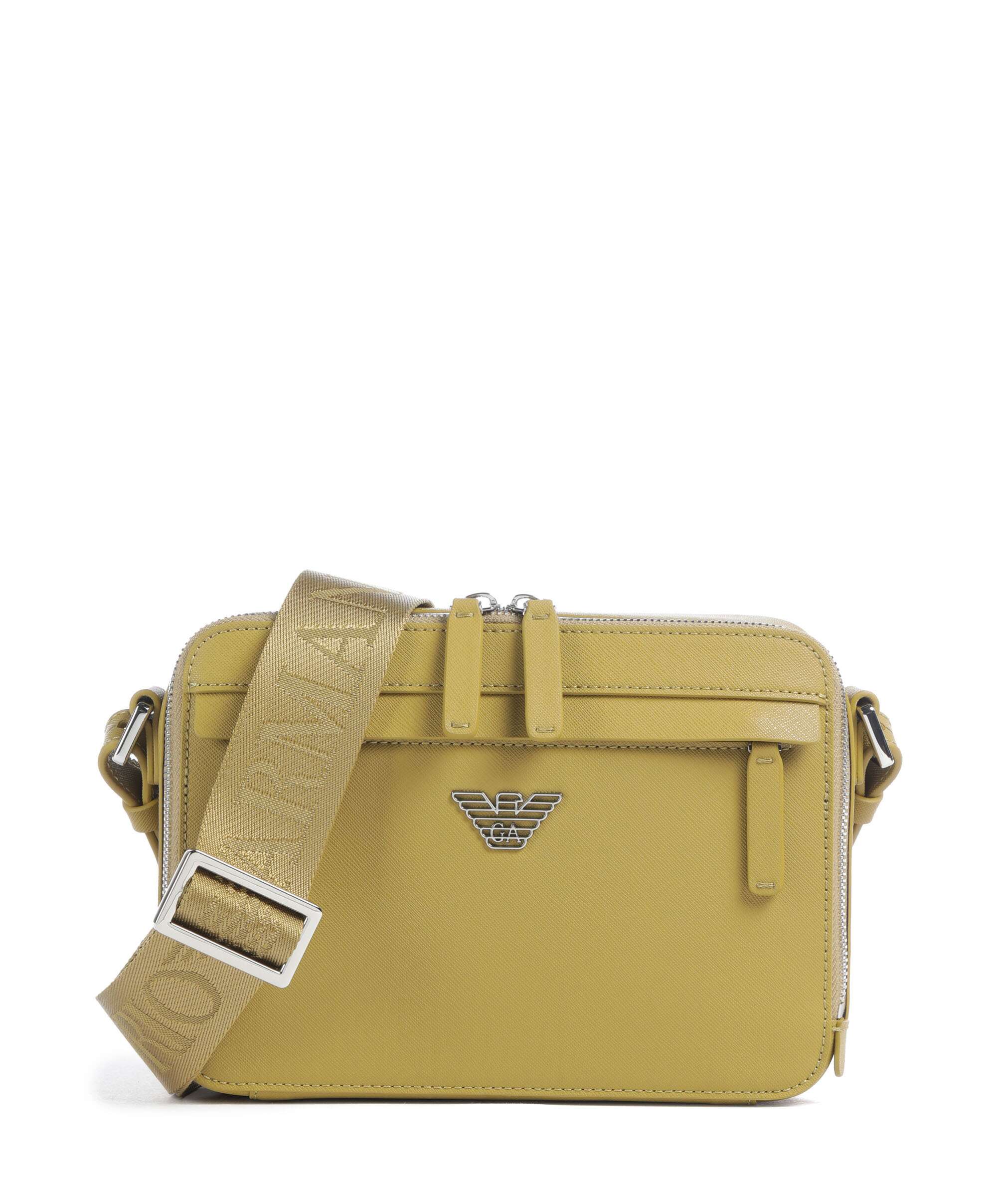 Emporio Armani Business Regenerated Crossbody tas ecru olive