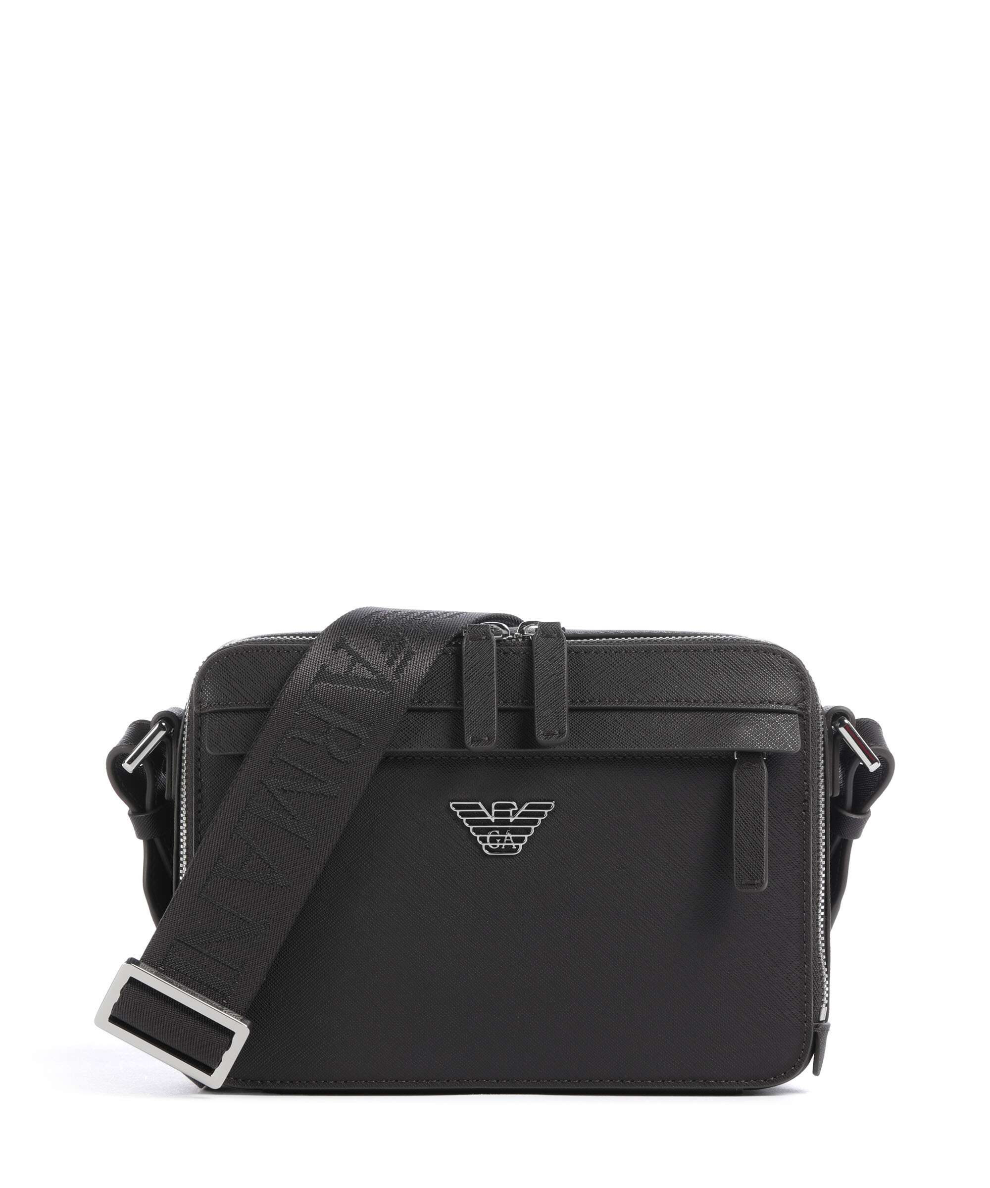 Emporio Armani Business Regenerated Crossbody tas ebony