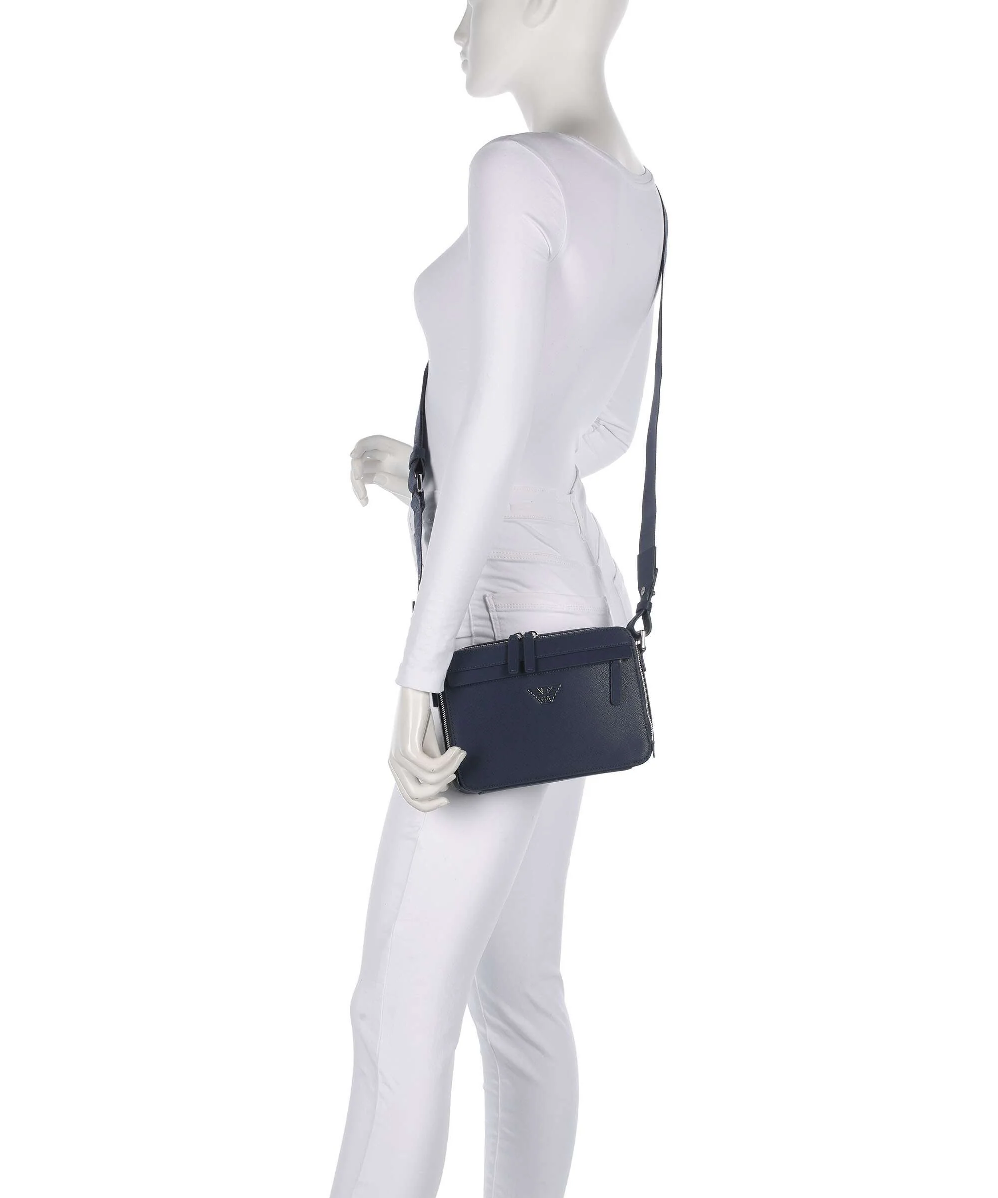Emporio Armani Business Regenerated Crossbody tas medieval blue - Image 3