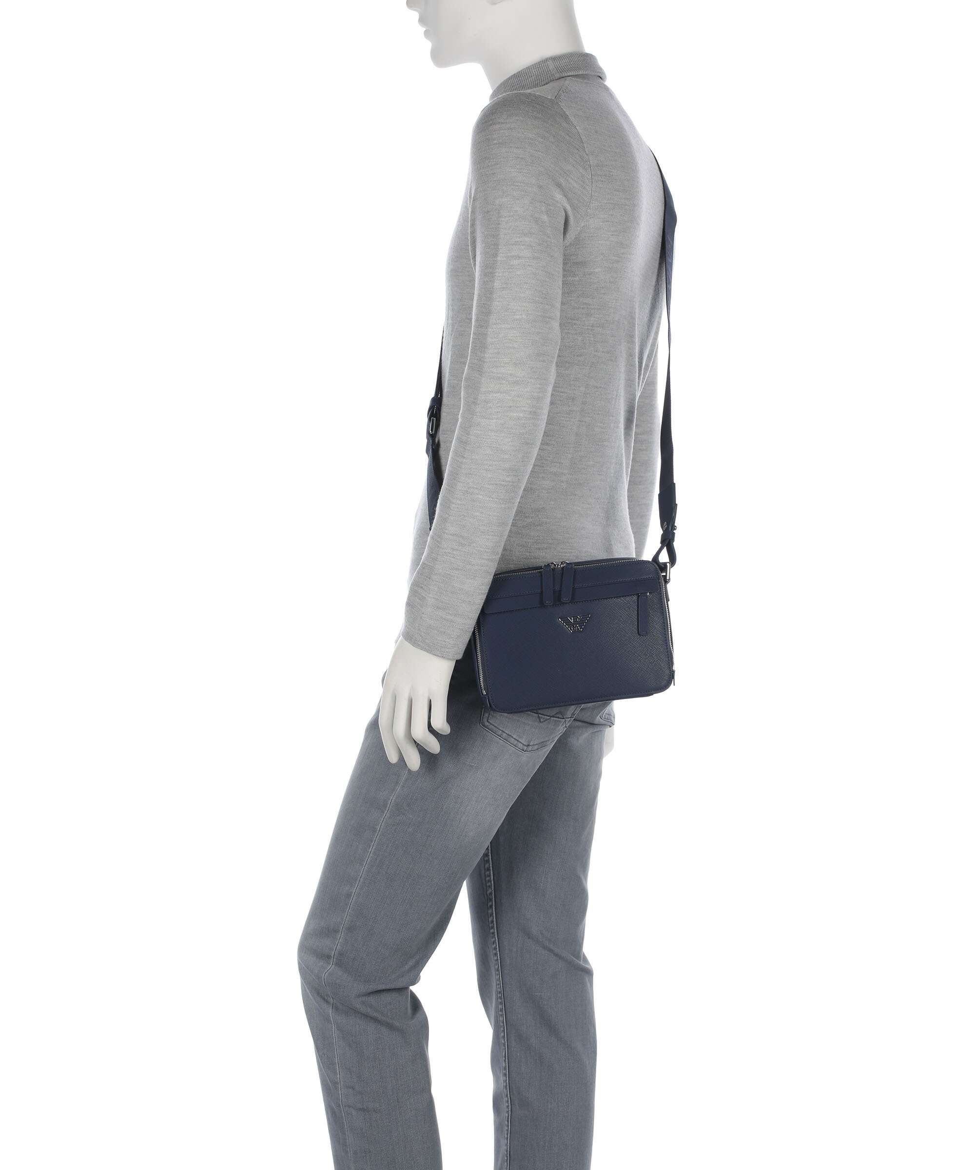 Emporio Armani Business Regenerated Crossbody tas medieval blue - Image 4
