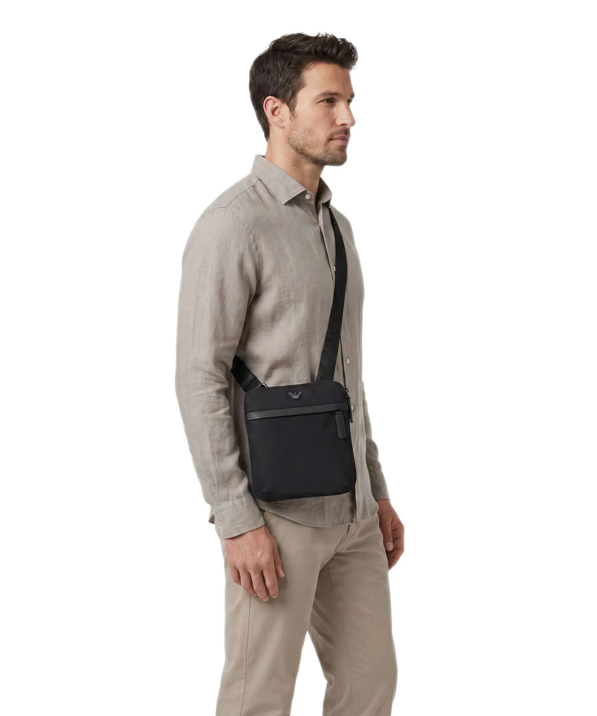Emporio Armani Nylon Recycled Crossbody tas black beauty - Image 3
