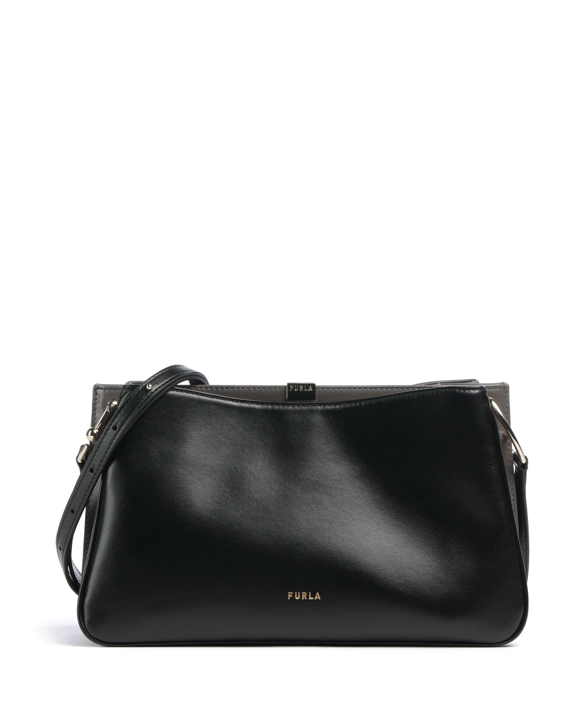 Furla Agata M Crossbody tas nero/urban gray