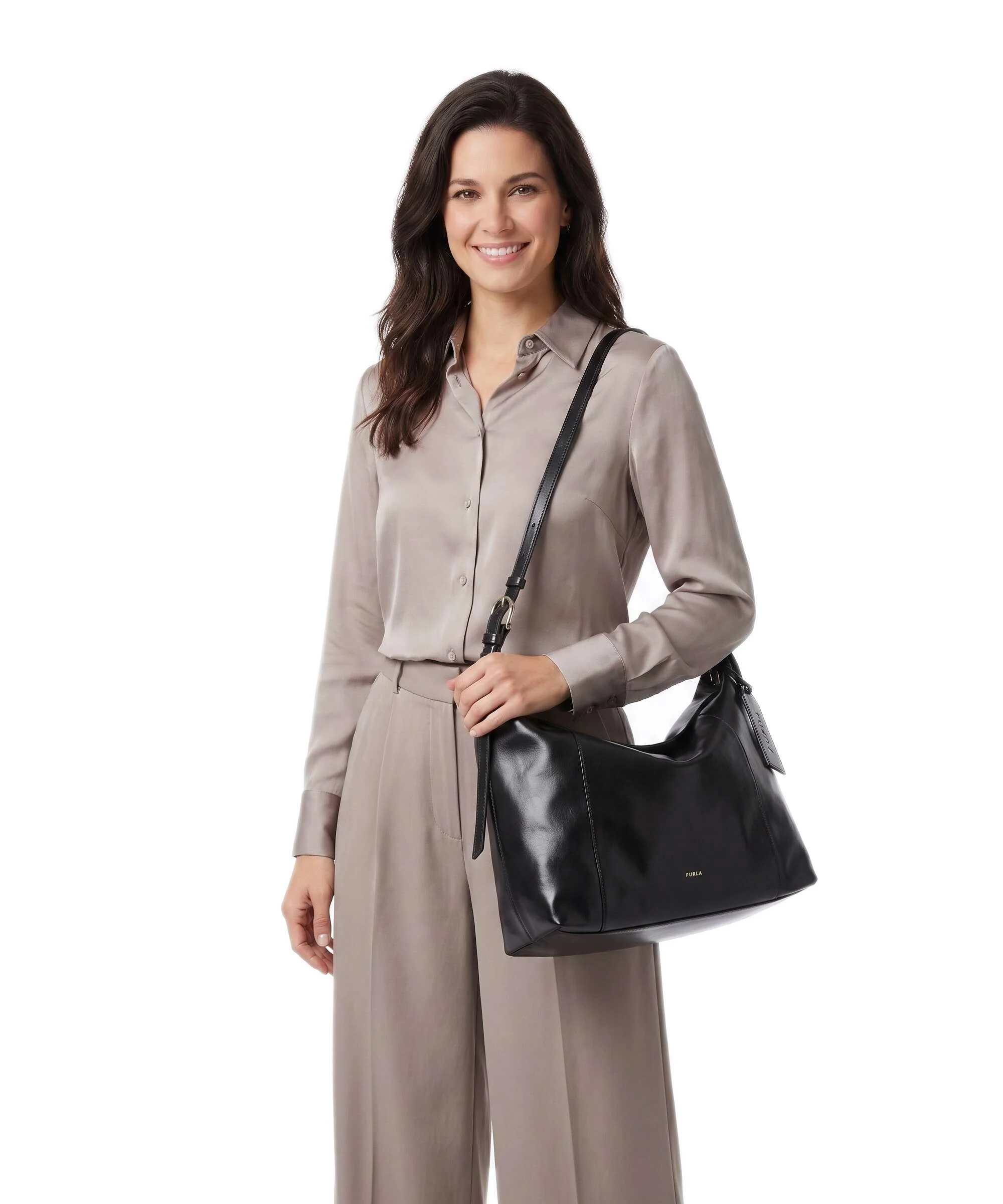 Furla Ginevra L Hobo tas nero - Image 3