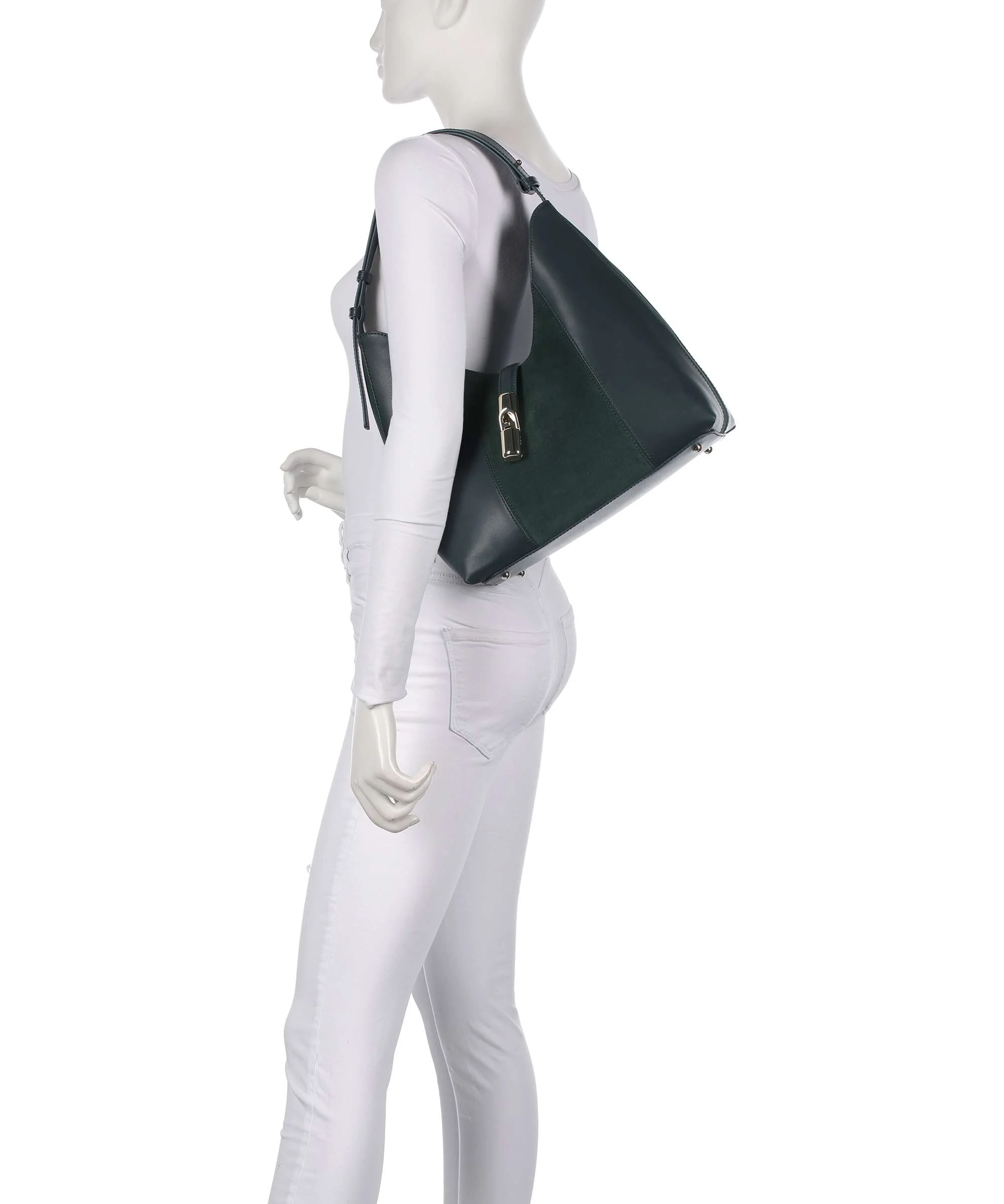 Furla Goccia M Hobo tas toni dark forest - Image 3