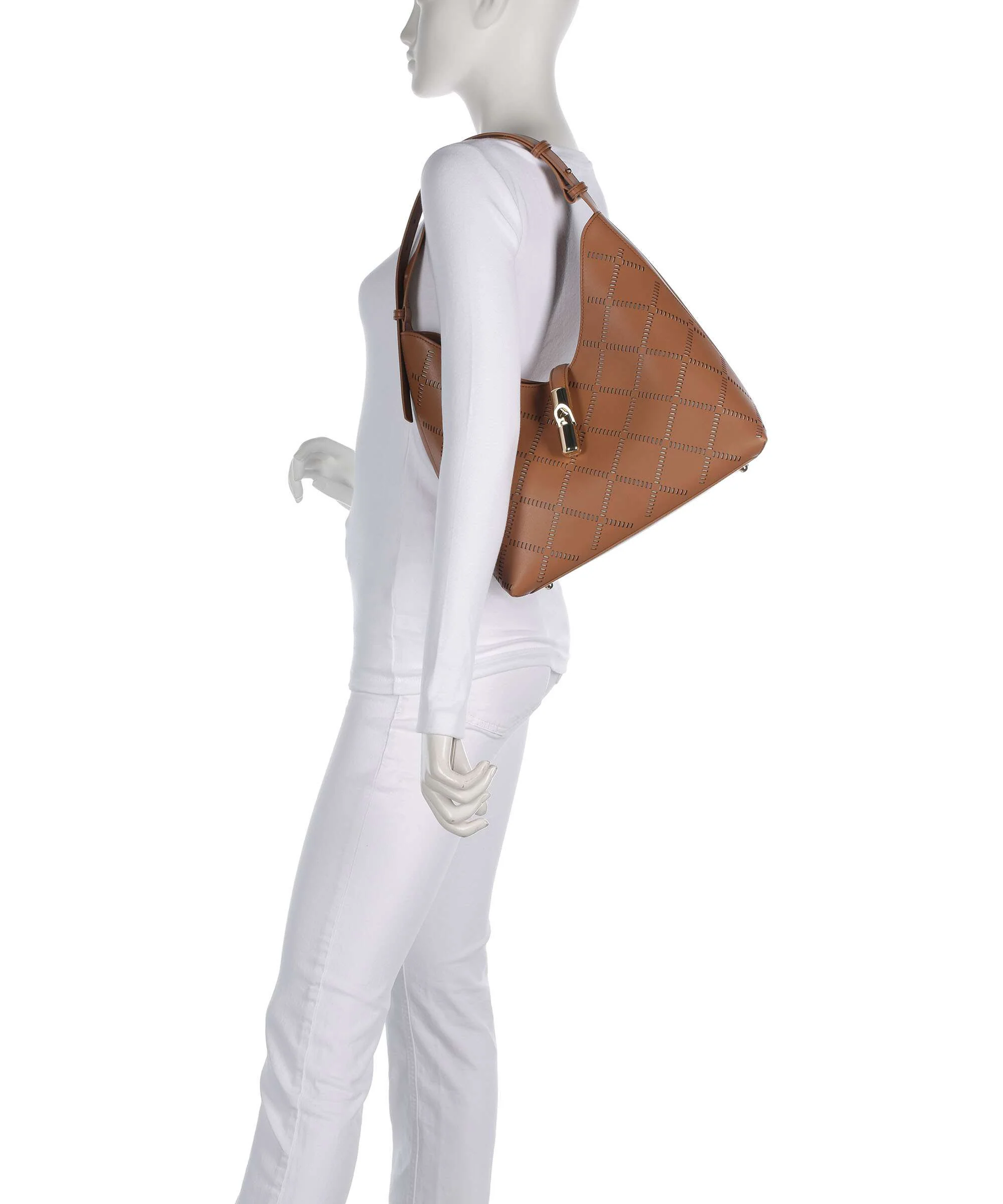 Furla Goccia M Hobo tas brandy - Image 3