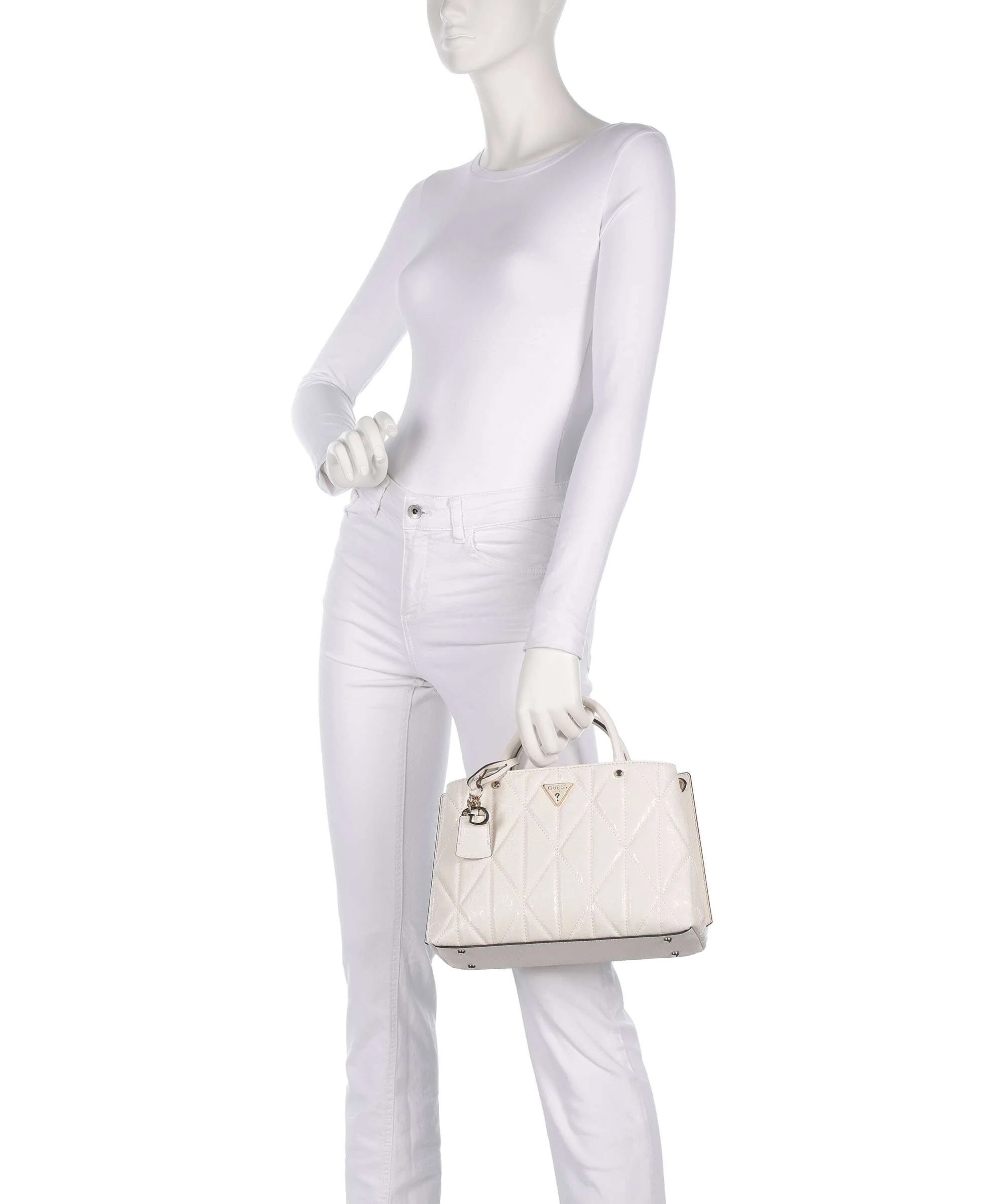 Guess Aldina G-Shine Handtas offwhite - Image 3