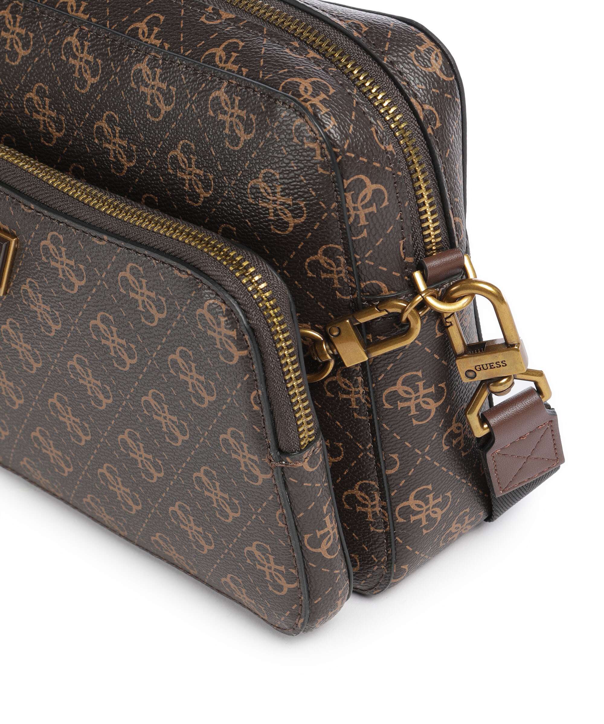Guess Milano Crossbody tas brown/ochre/burgundy - Image 6