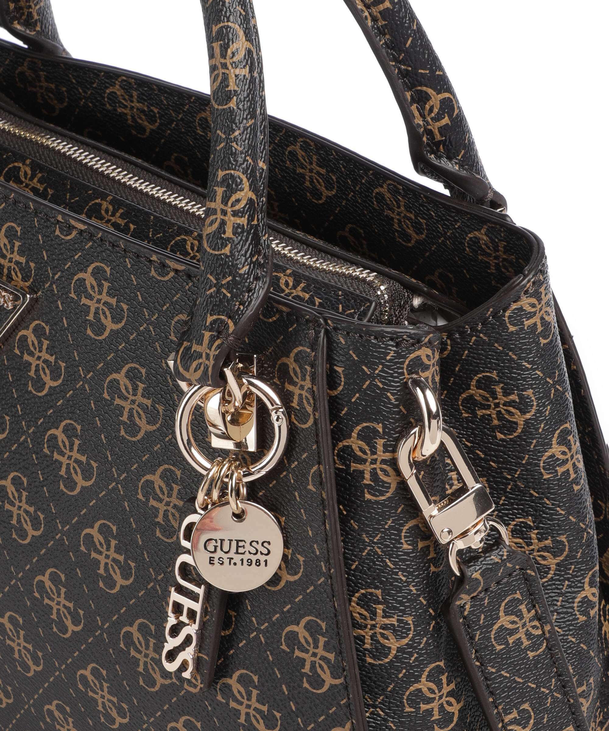 Guess Noelle Q Logo Handtas brown logo - Image 4