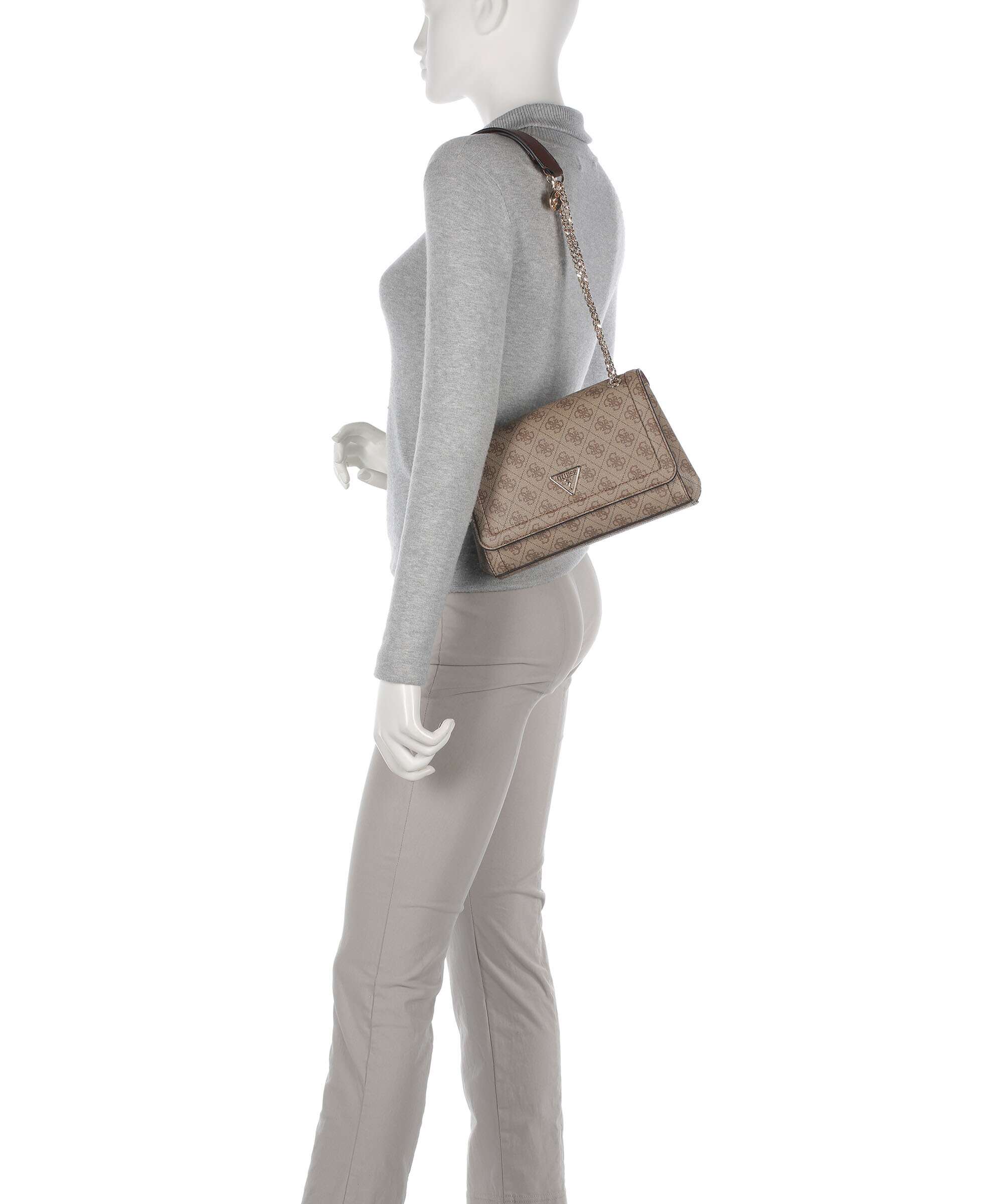Guess Noelle Schoudertas latte logo/brown - Image 3