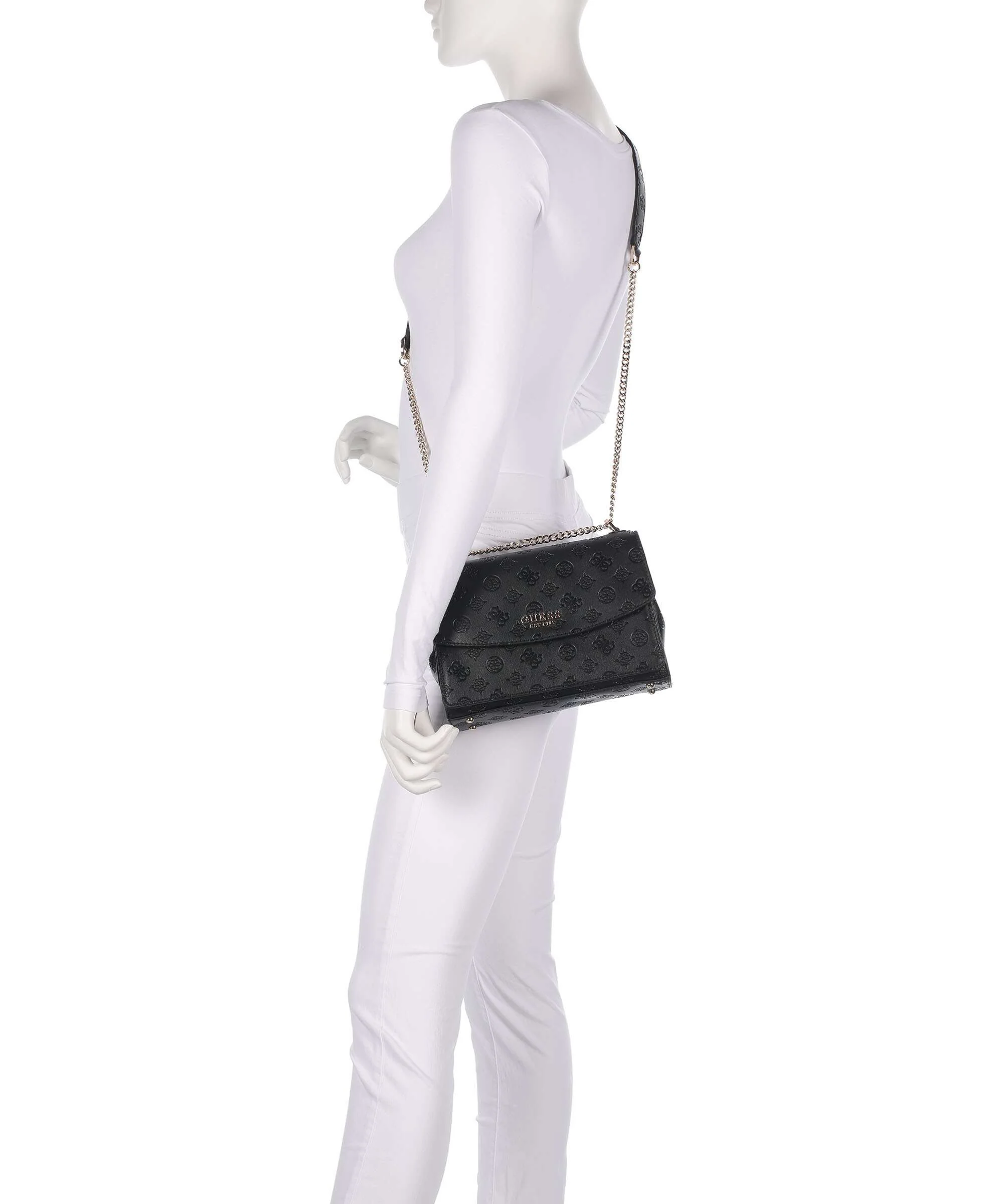 Guess Phoebe Peony Debossed Schoudertas black logo - Image 3