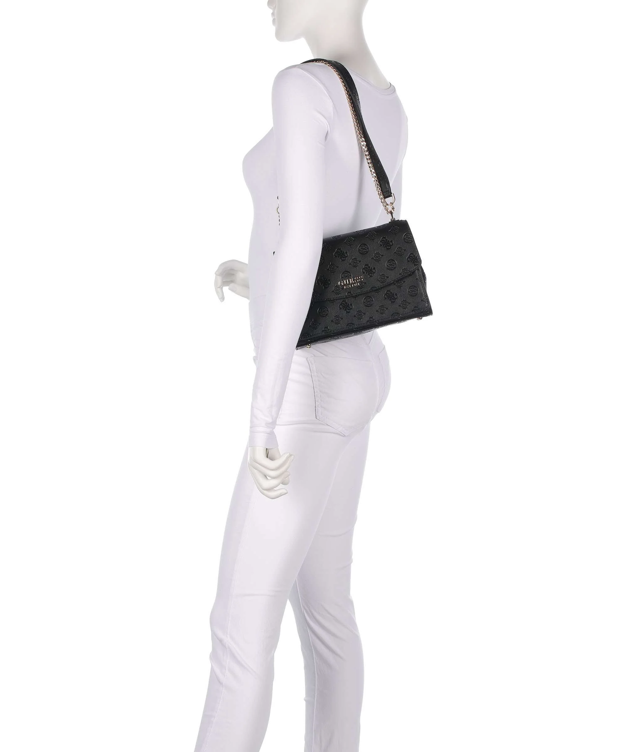 Guess Phoebe Peony Debossed Schoudertas black logo - Image 4